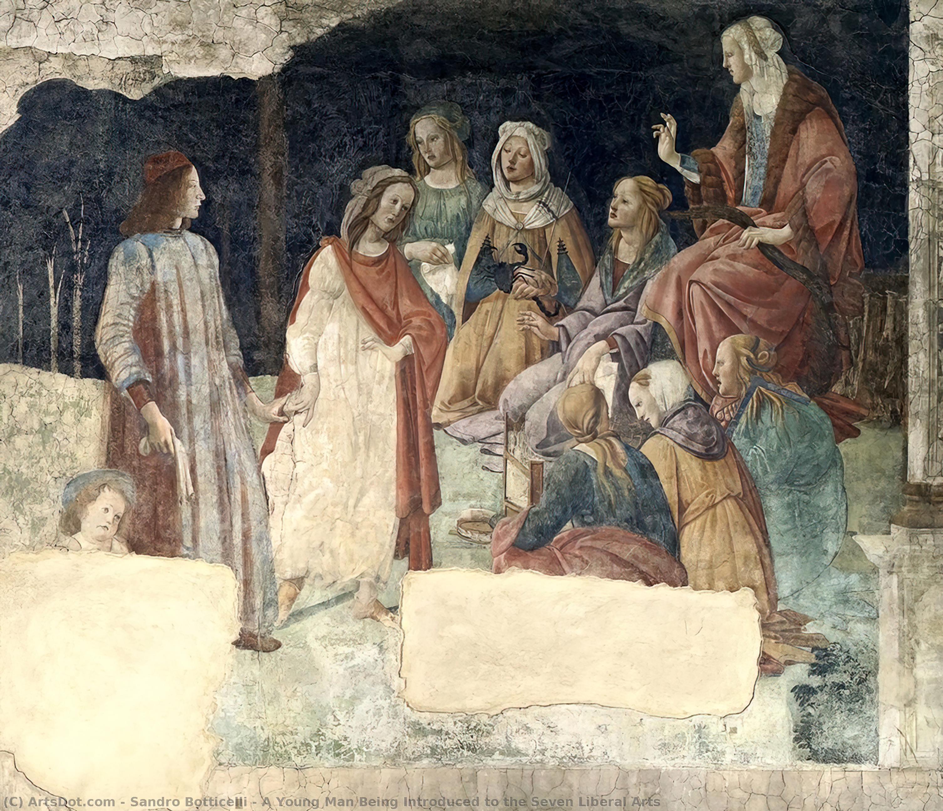 Ein Junger Mann Wird Den Sieben Freien Künsten Vorgestellt — Sandro Botticelli