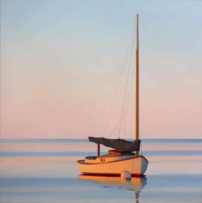 Sunset With Catboat — James Holland