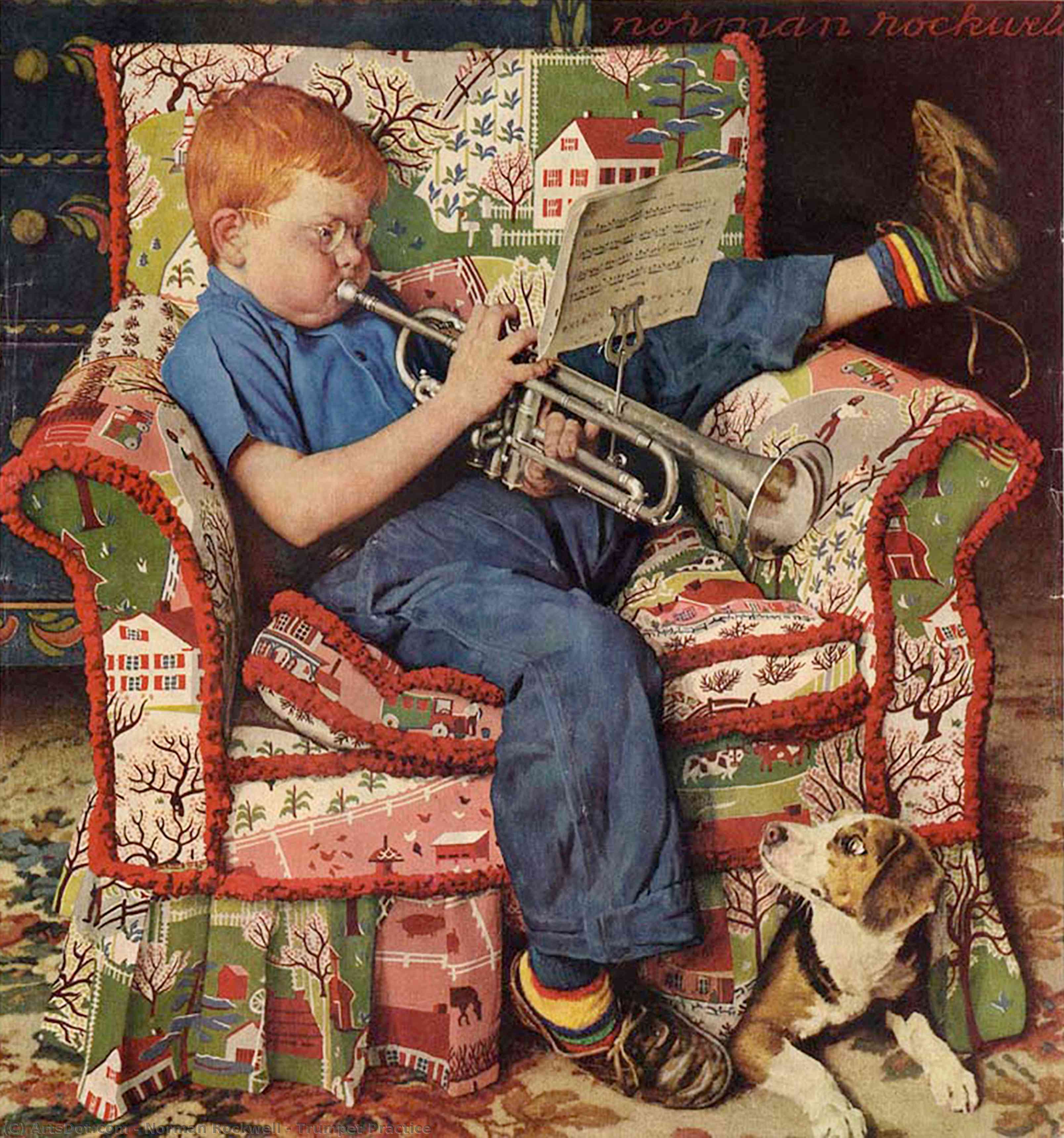 Esercizio Di Tromba — Norman Rockwell