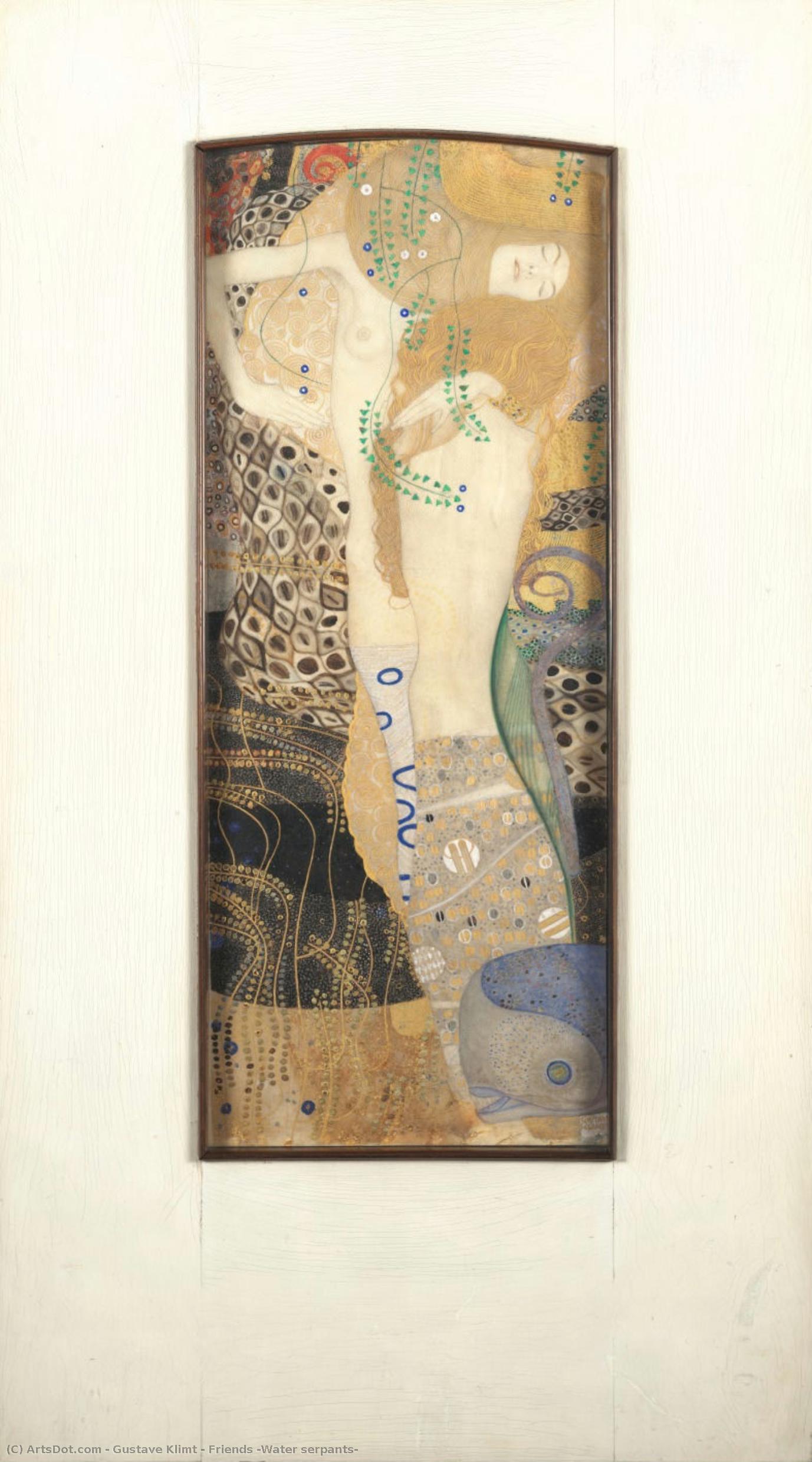 Amici (serpenti D'acqua) — Gustav Klimt
