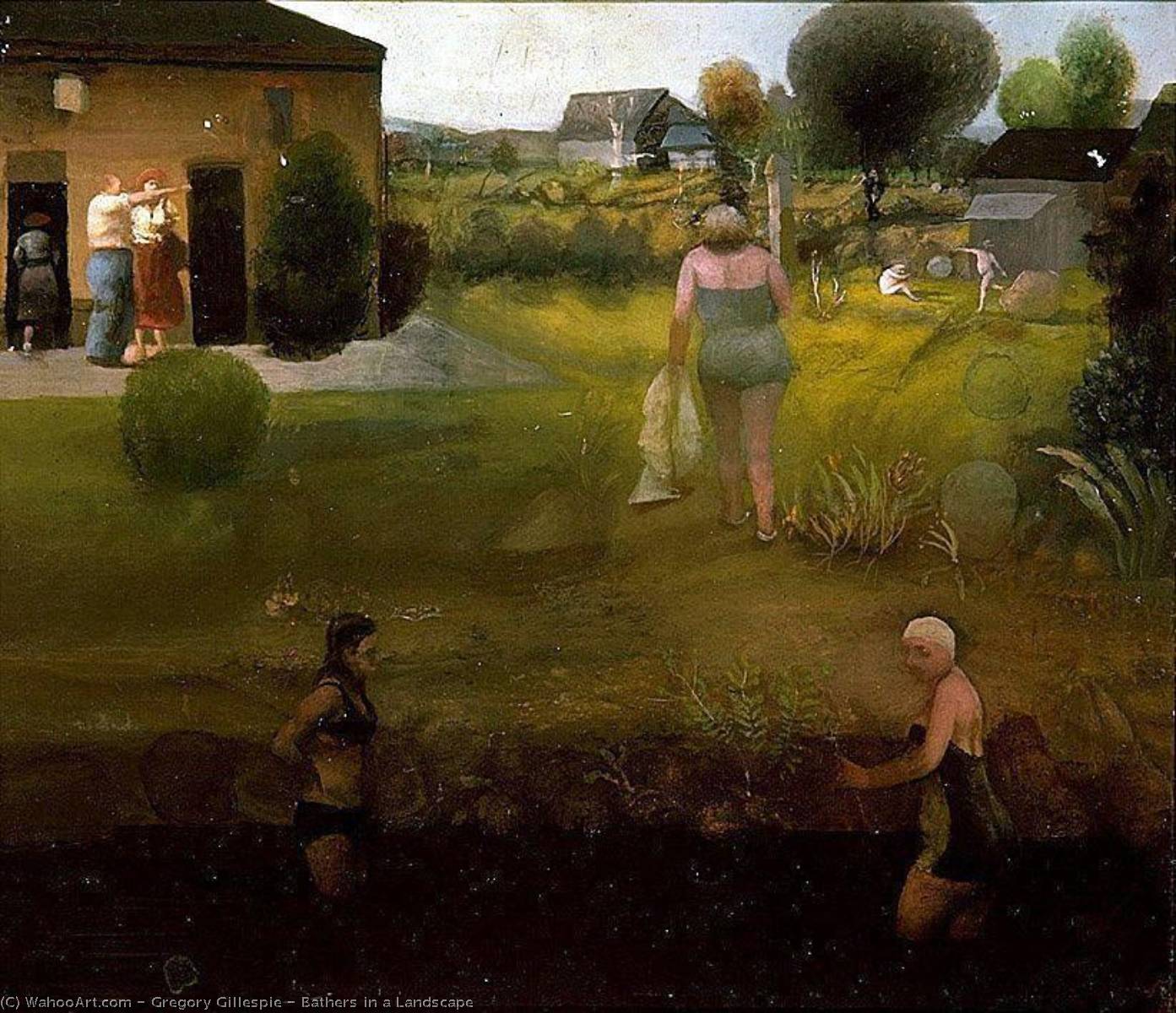 Bathers In A Landscape — Gregory Gillespie
