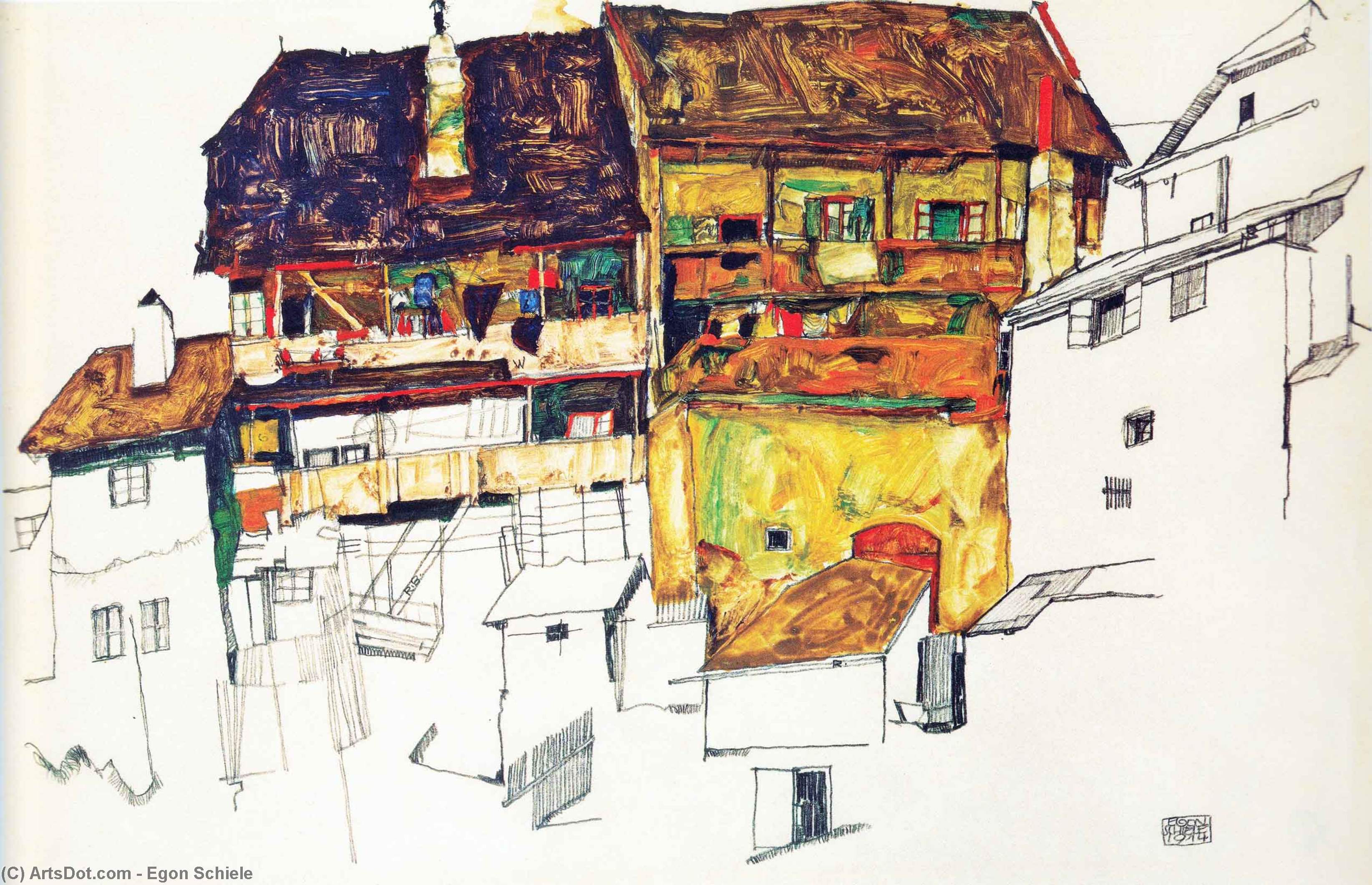 Vecchie Case A Krumau — Egon Schiele