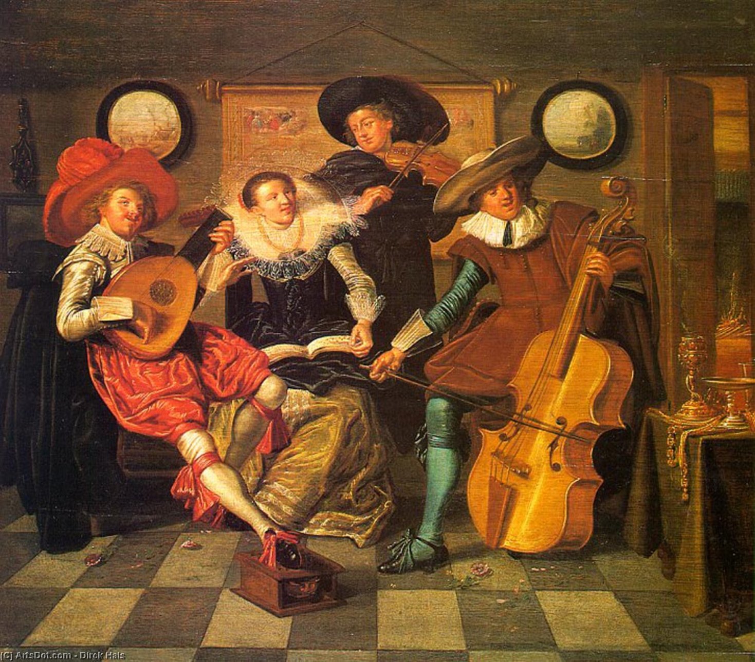 Músicos — Dirck Hals