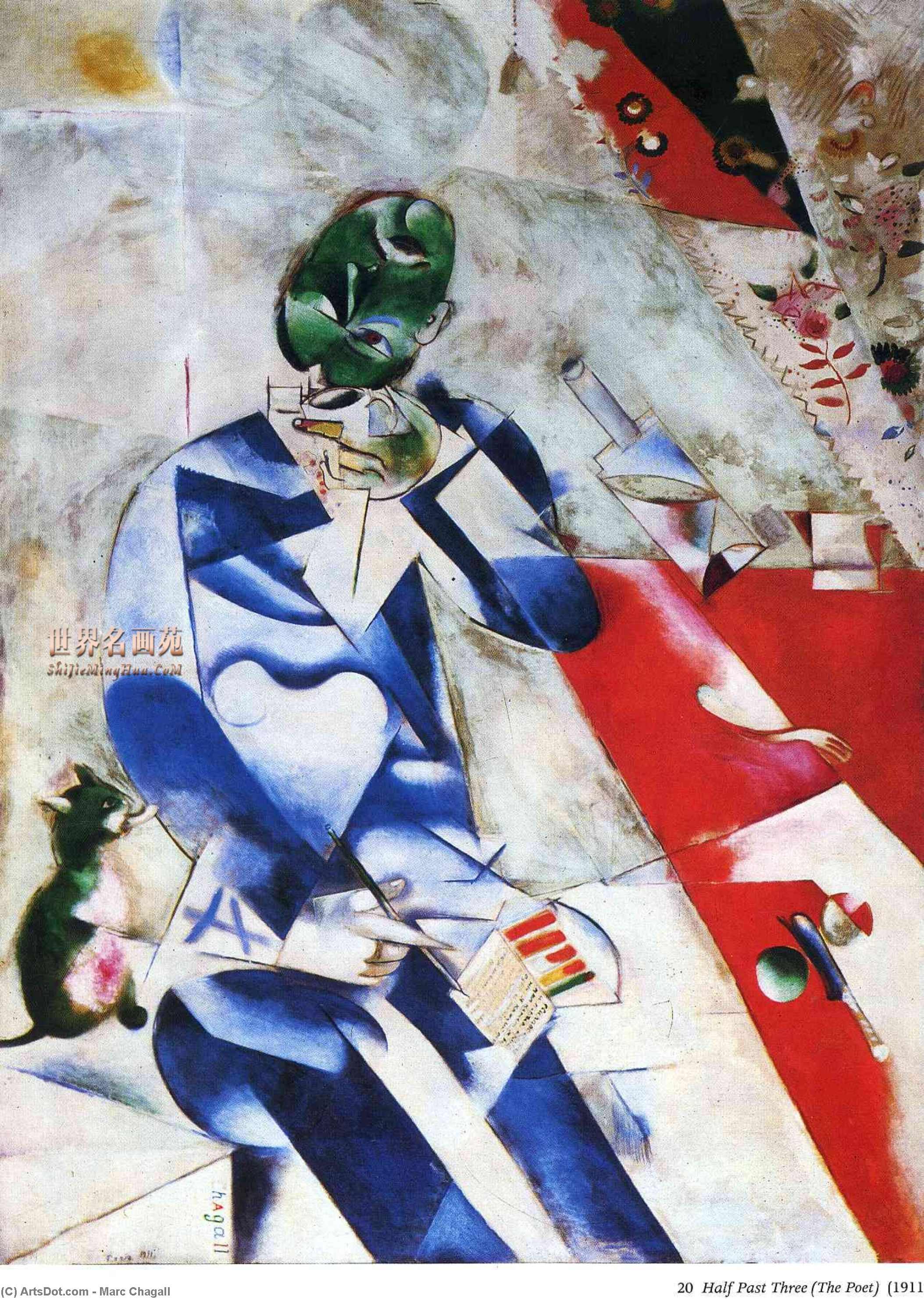 Der Dichter, Oder Halbfünfzehn Uhr — Marc Chagall
