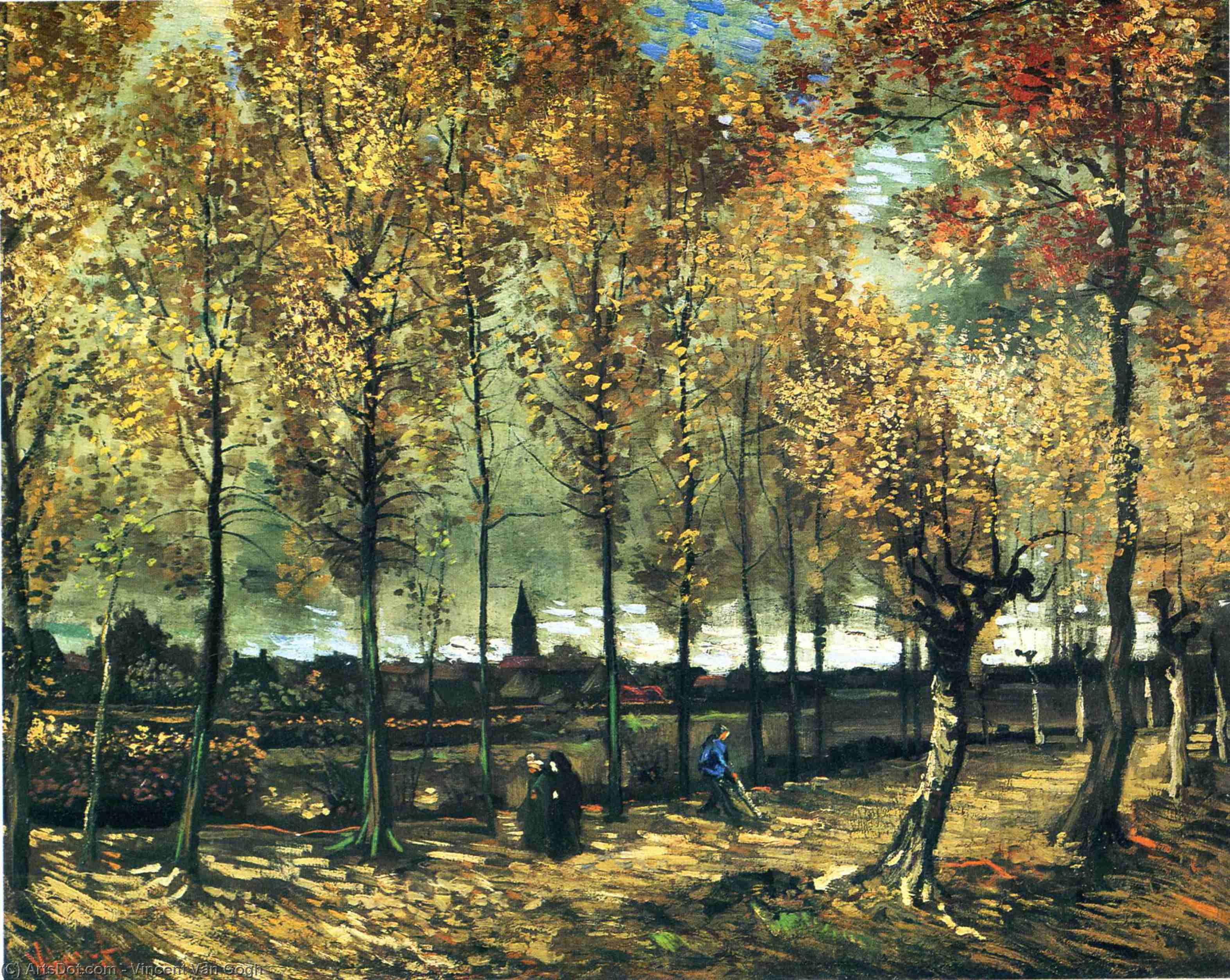 Lane With Poplars Near Nuenen — Vincent Willem Van Gogh