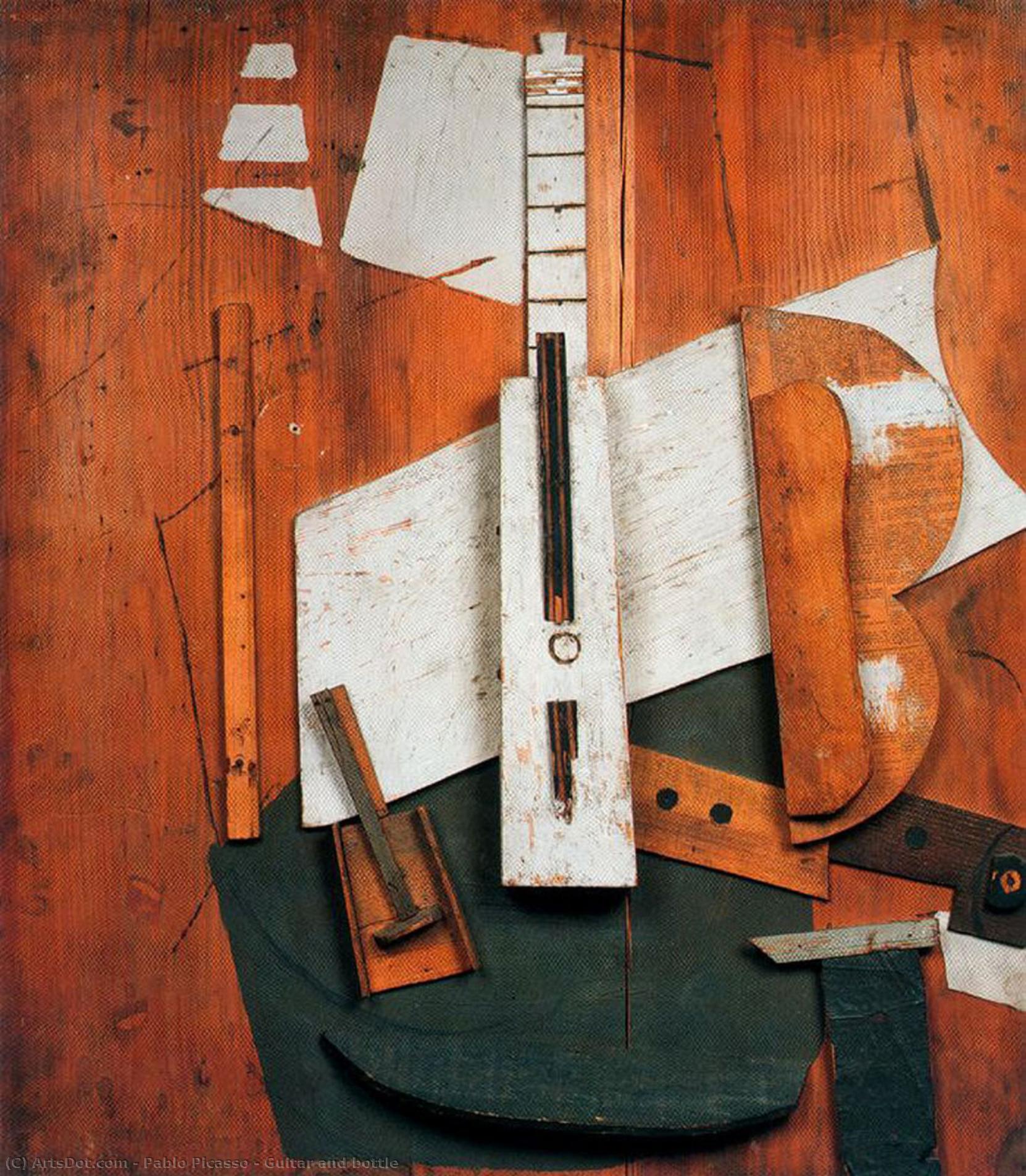 Chitarra E Bottiglia — Pablo Picasso