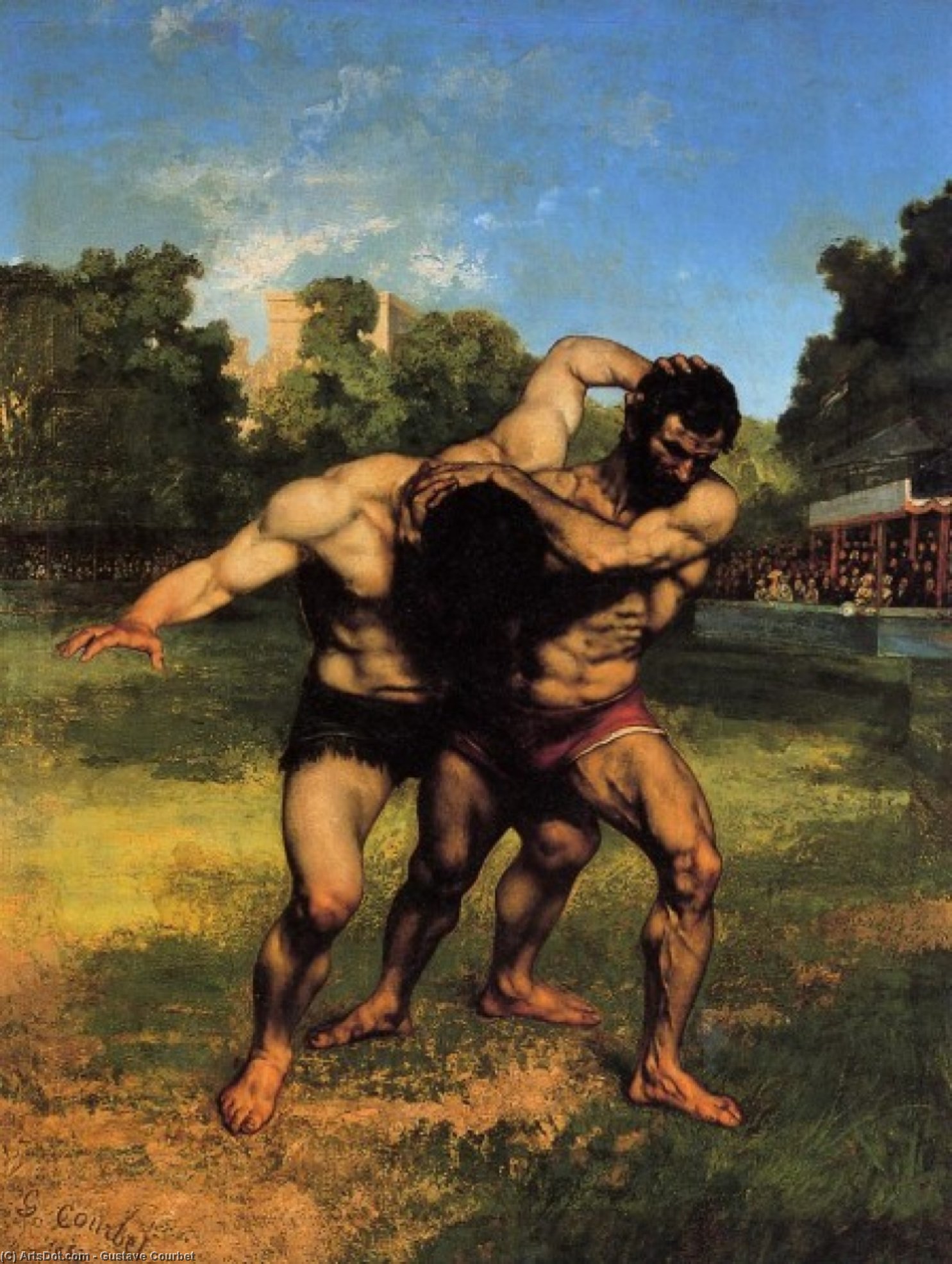 Slåsserne — Gustave Courbet