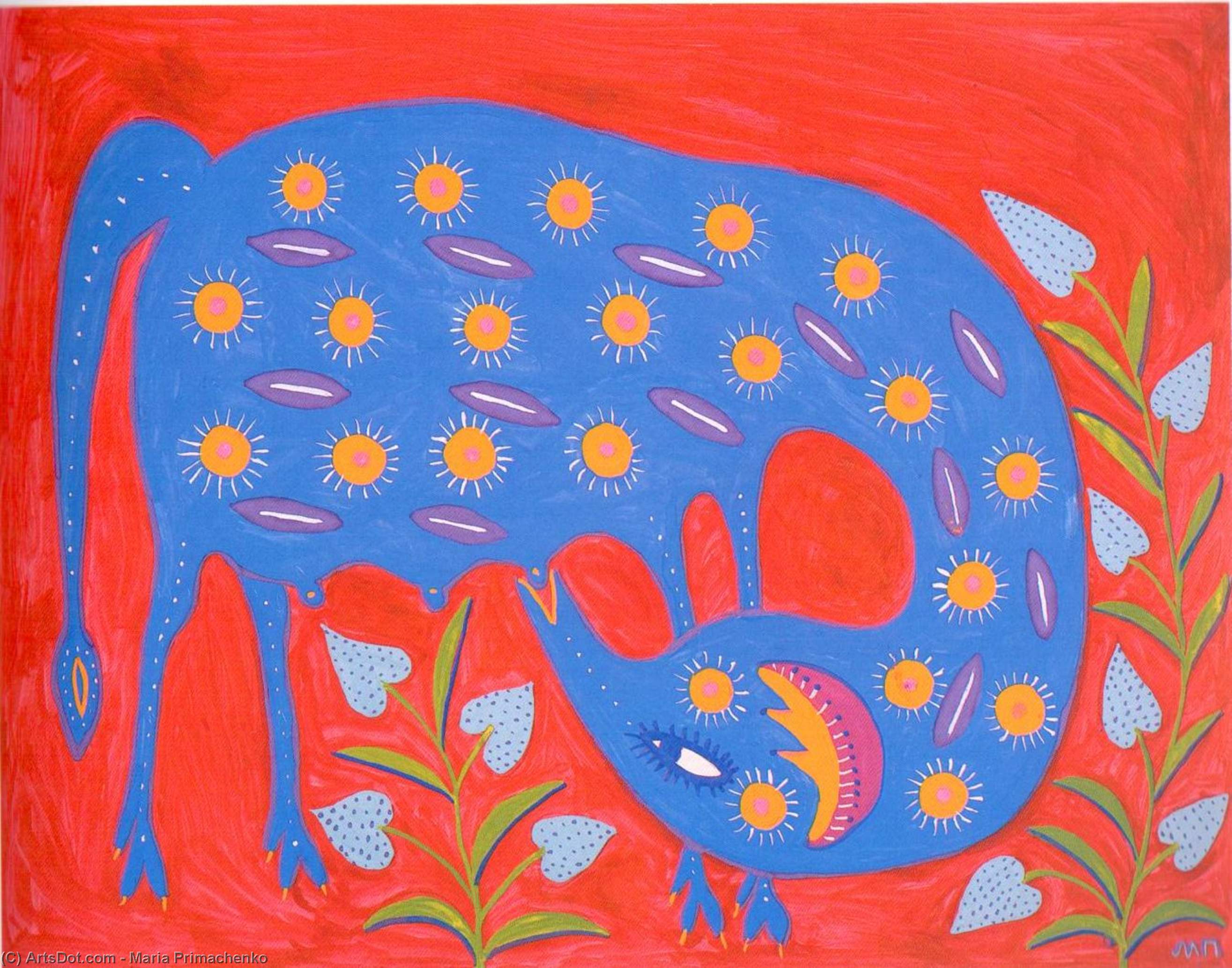 Long-necked And Itching — Maria Primachenko