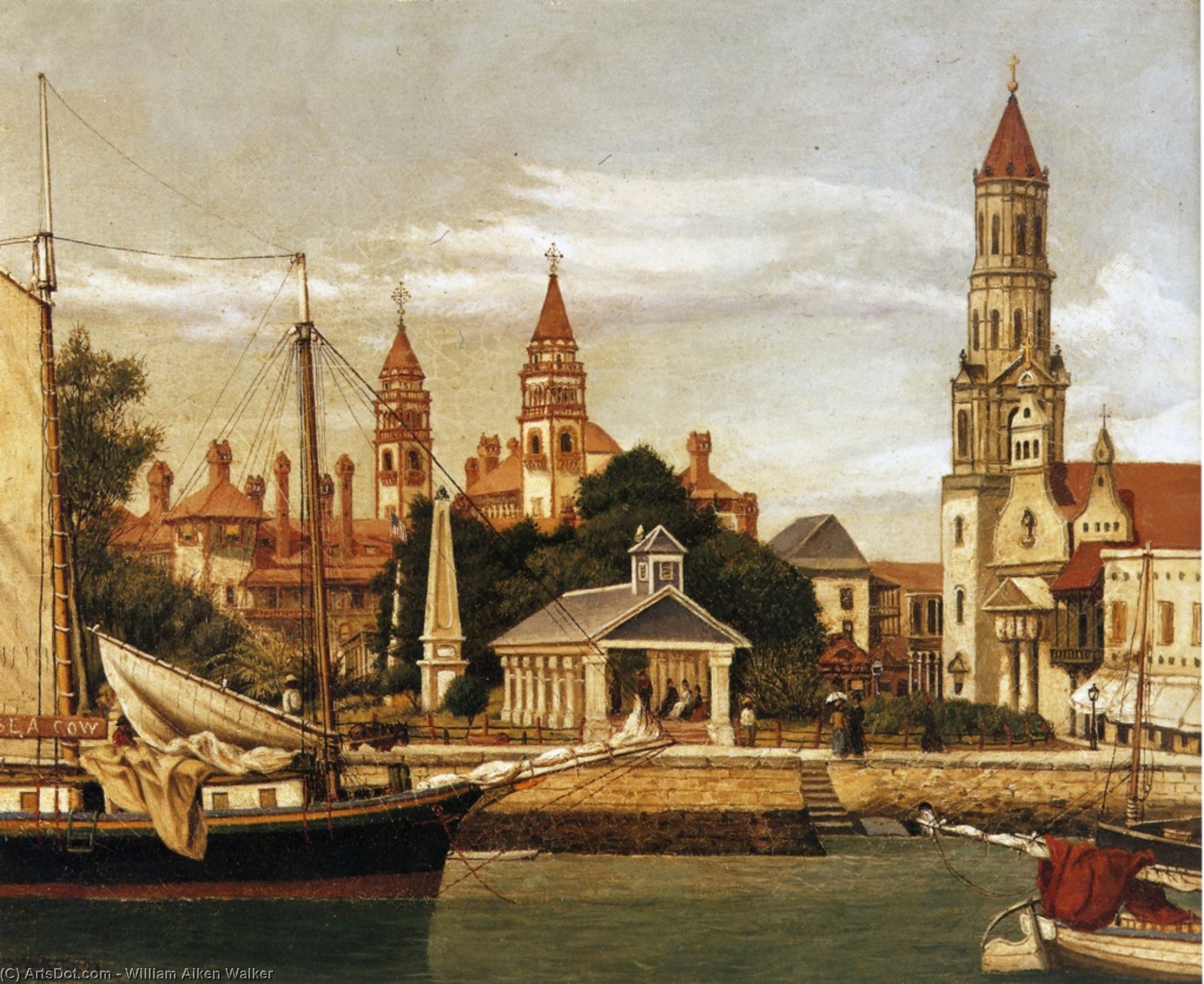 View Of St. Augustine Harbor — William Aiken Walker