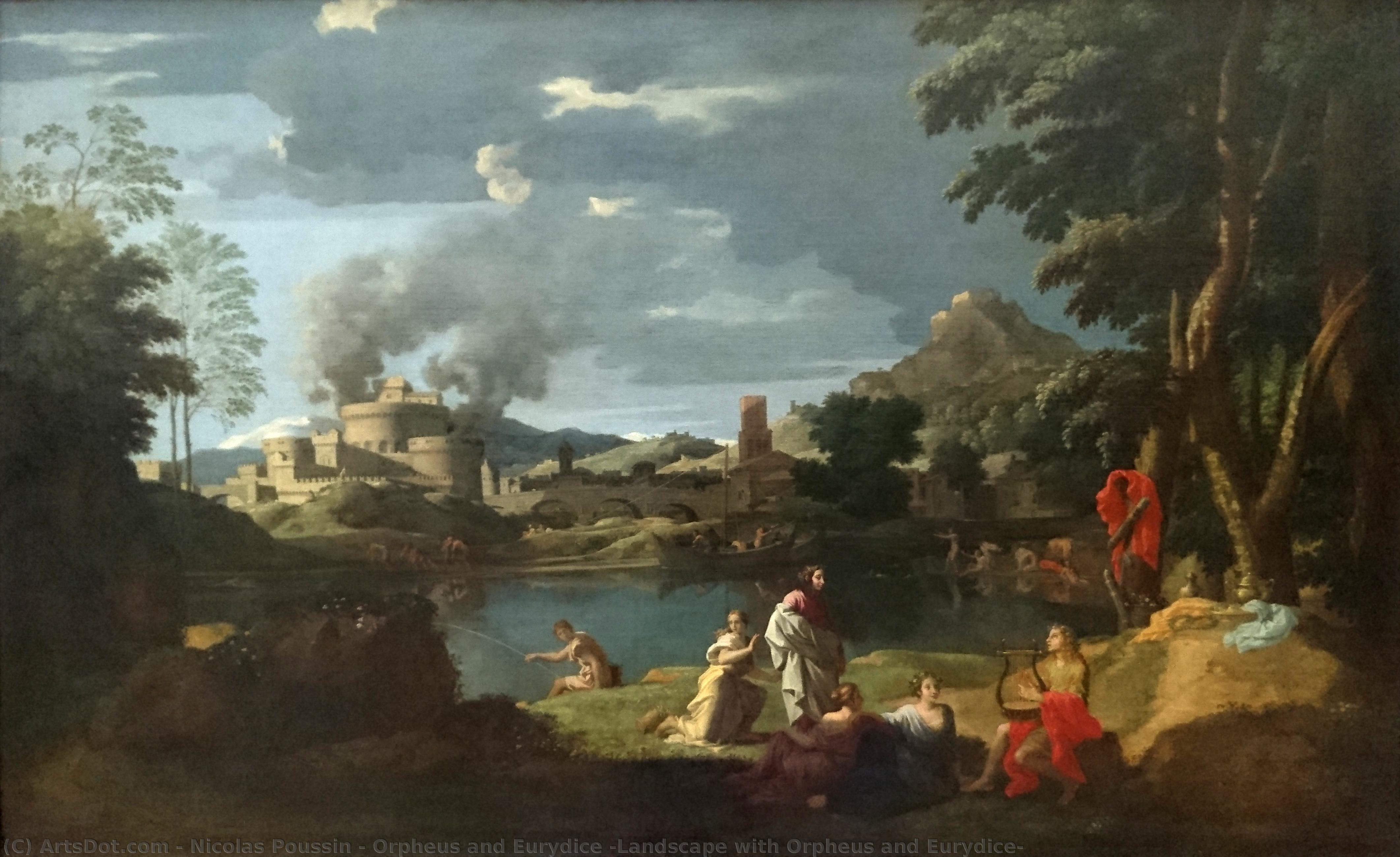 Orfius Ja Eurydikse Maastik (orpheus Ja Eurydice) — Nicolas Poussin