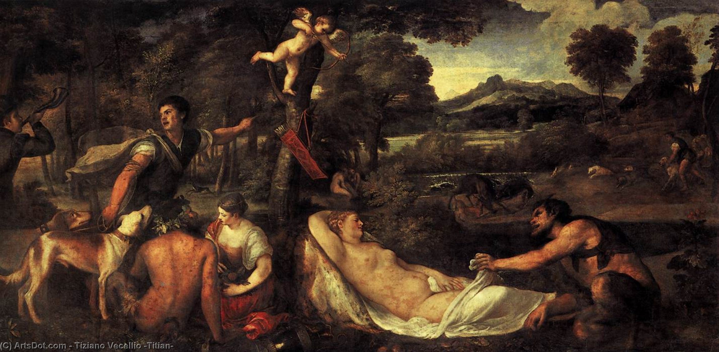 Giove E Antiope (venere Pardo) — Tiziano Vecellio