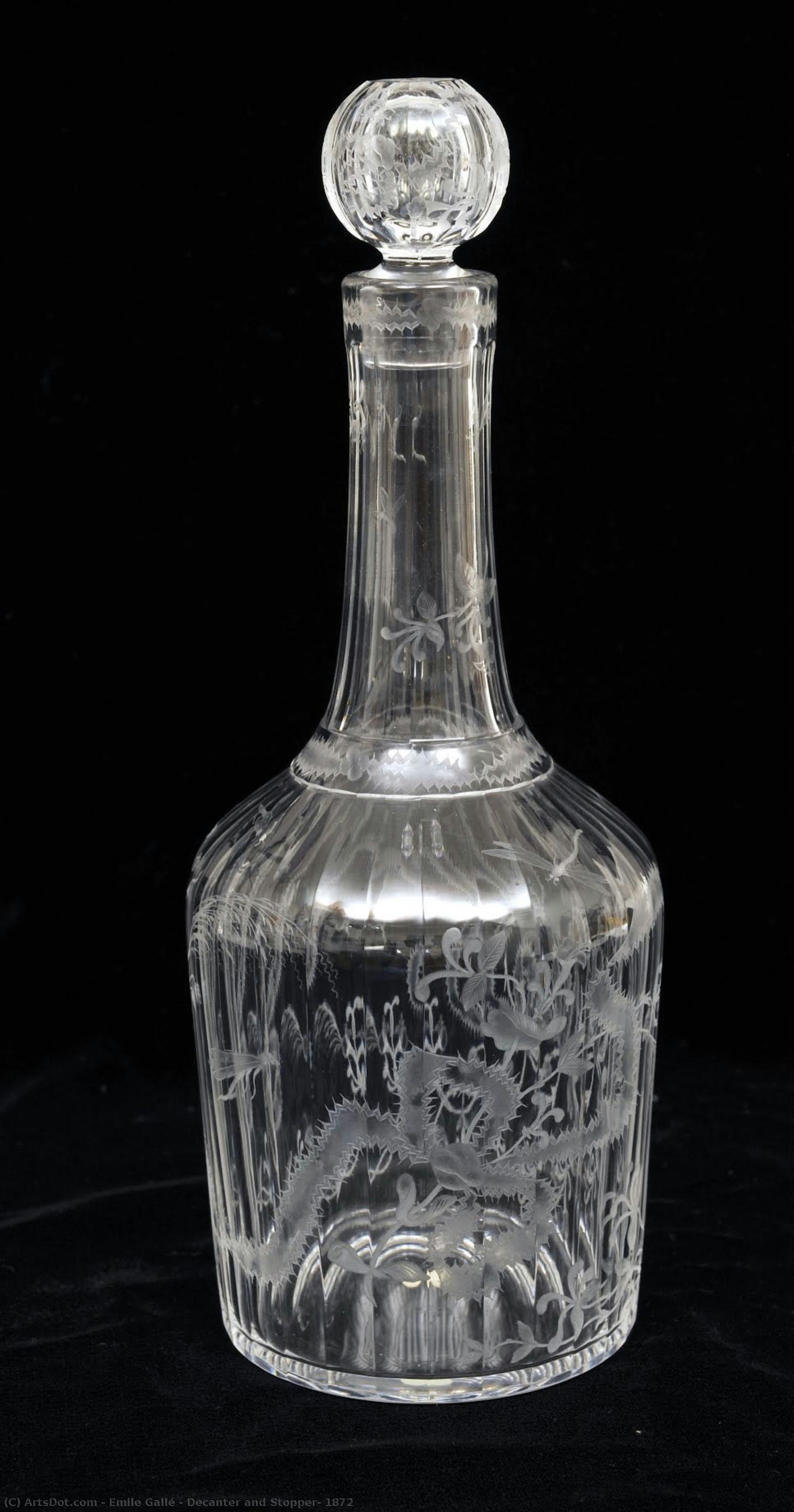 Decanter E Stopper — Émile Gallé