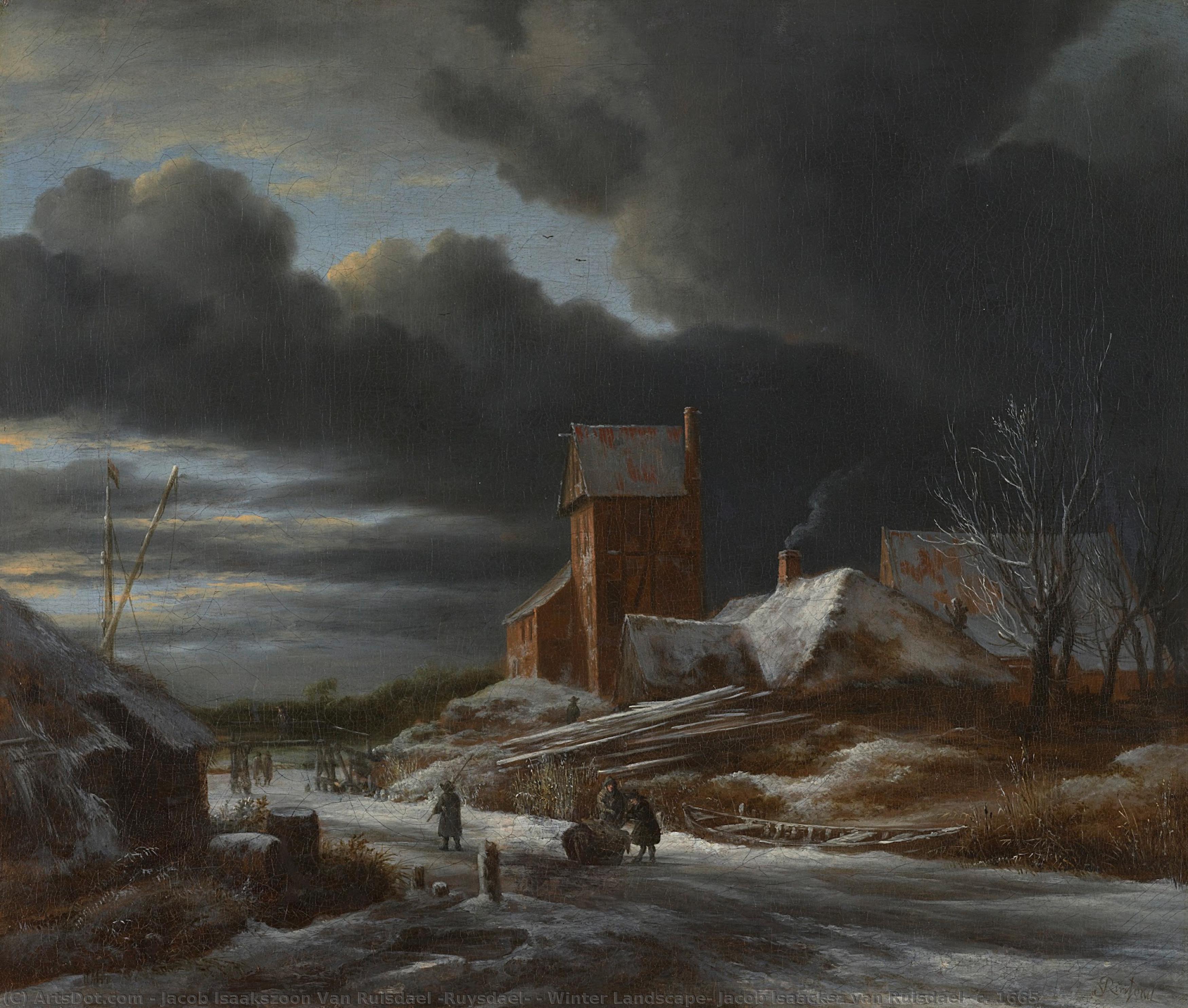 Winter Landscape, Jacob Isaacksz Van Ruisdael, C. 1665 — Jacob Isaackszoon Van Ruisdael