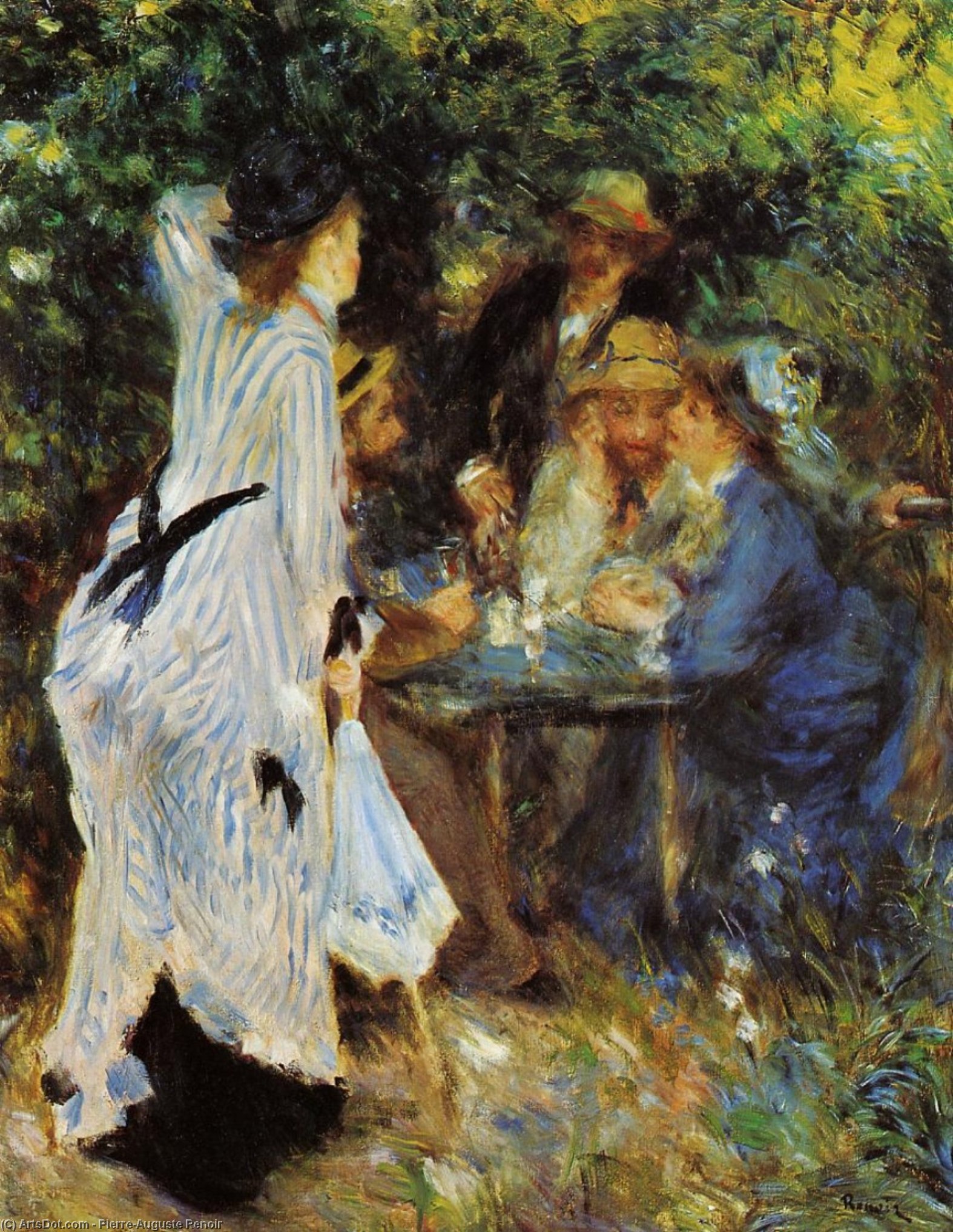 Under The Arbor At The Moulin De La Galette — Pierre Auguste Renoir