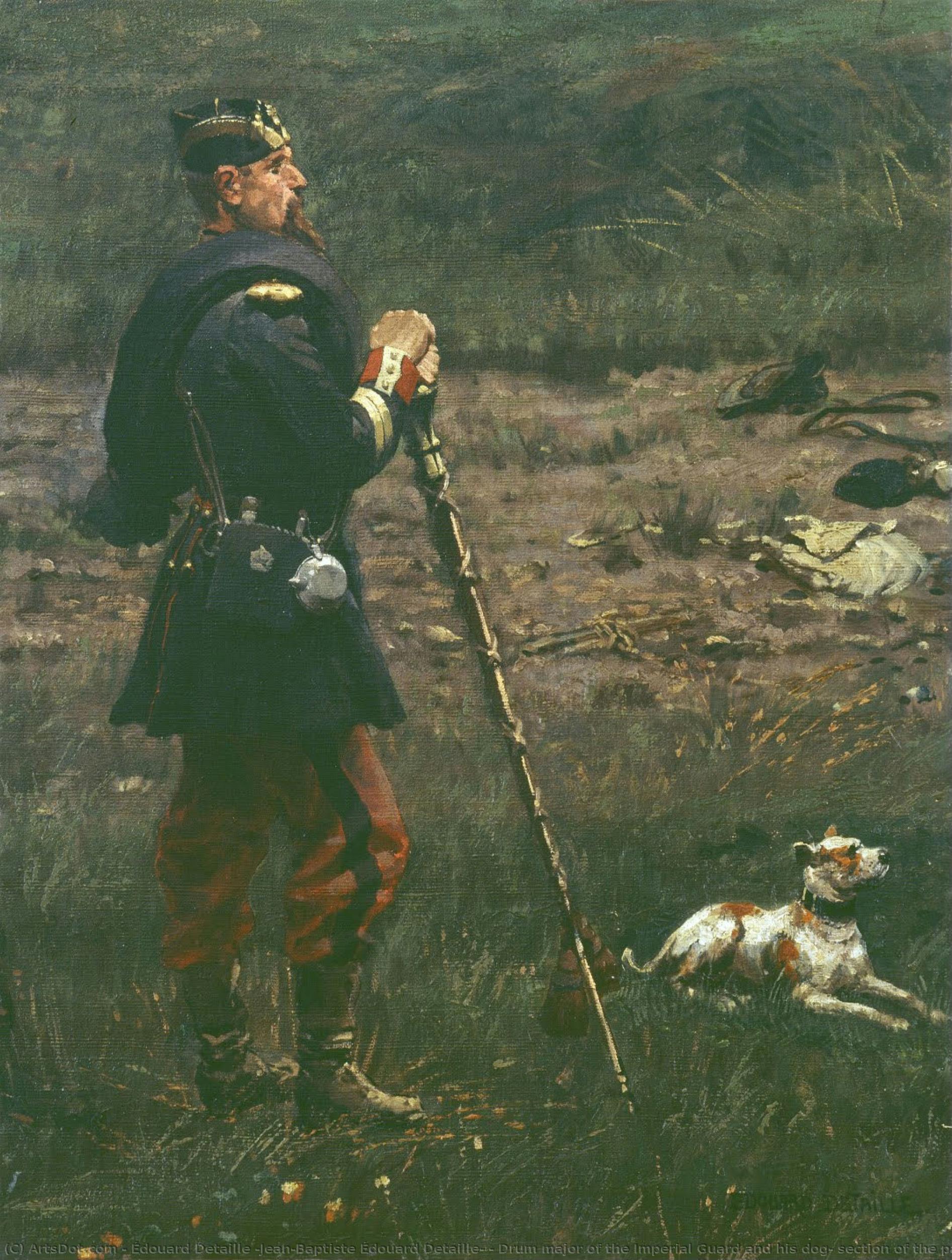 Drum Major Of The Imperial Guard Ja Tema Koer — Édouard Detaille