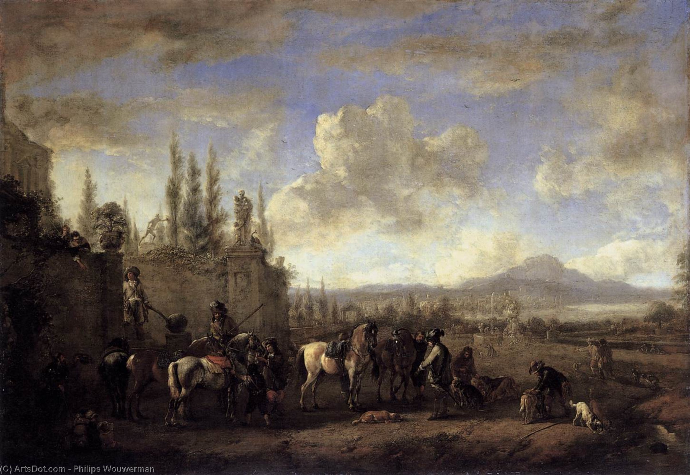 Setting Out On The Hunt — Philips Wouwermans