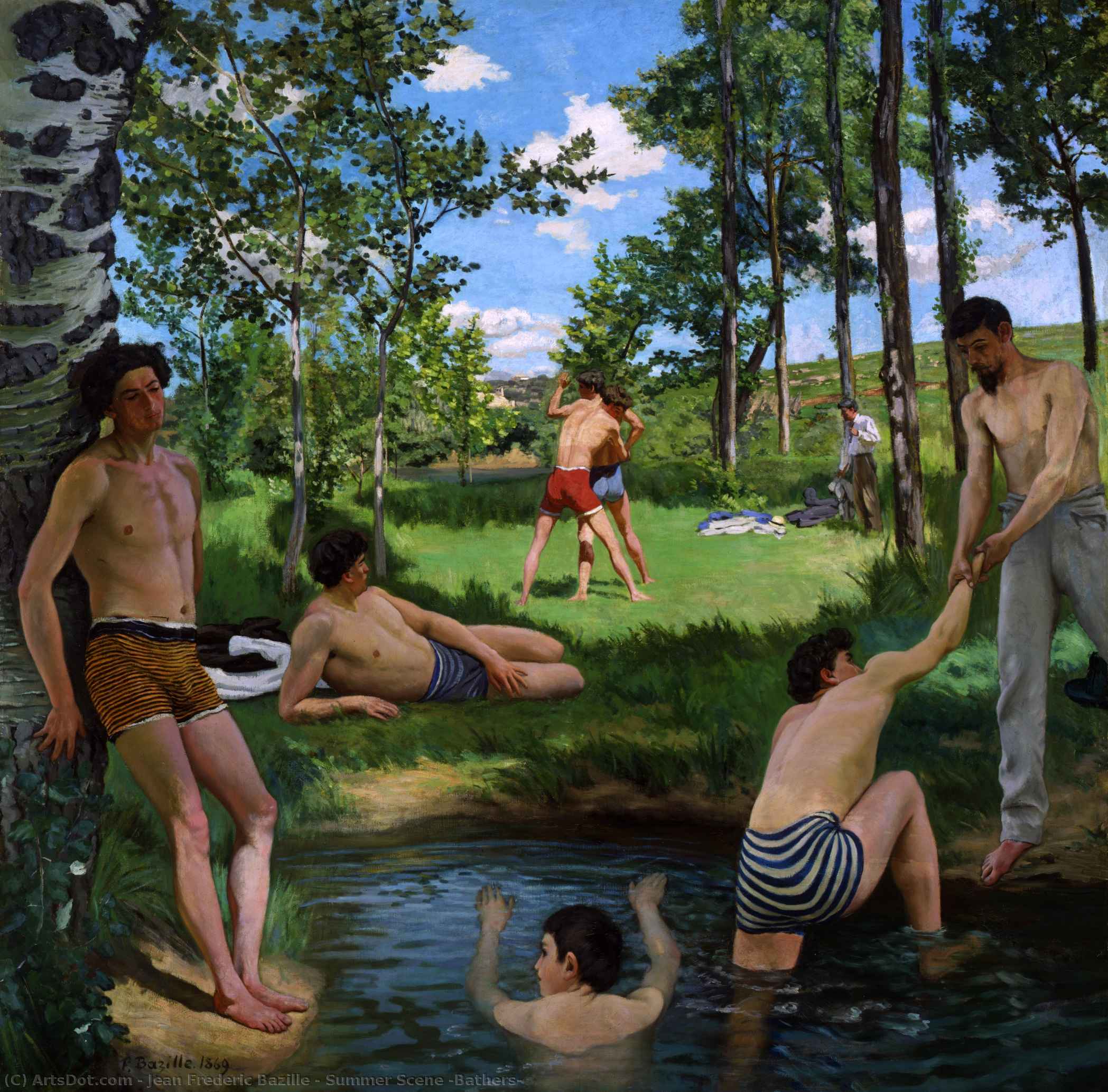 Summer Scene (bathers) — Jean Frédéric Bazille