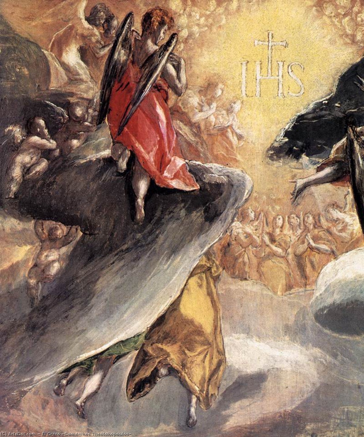 Jeesuse Nime Imetlemine (detail) — El Greco