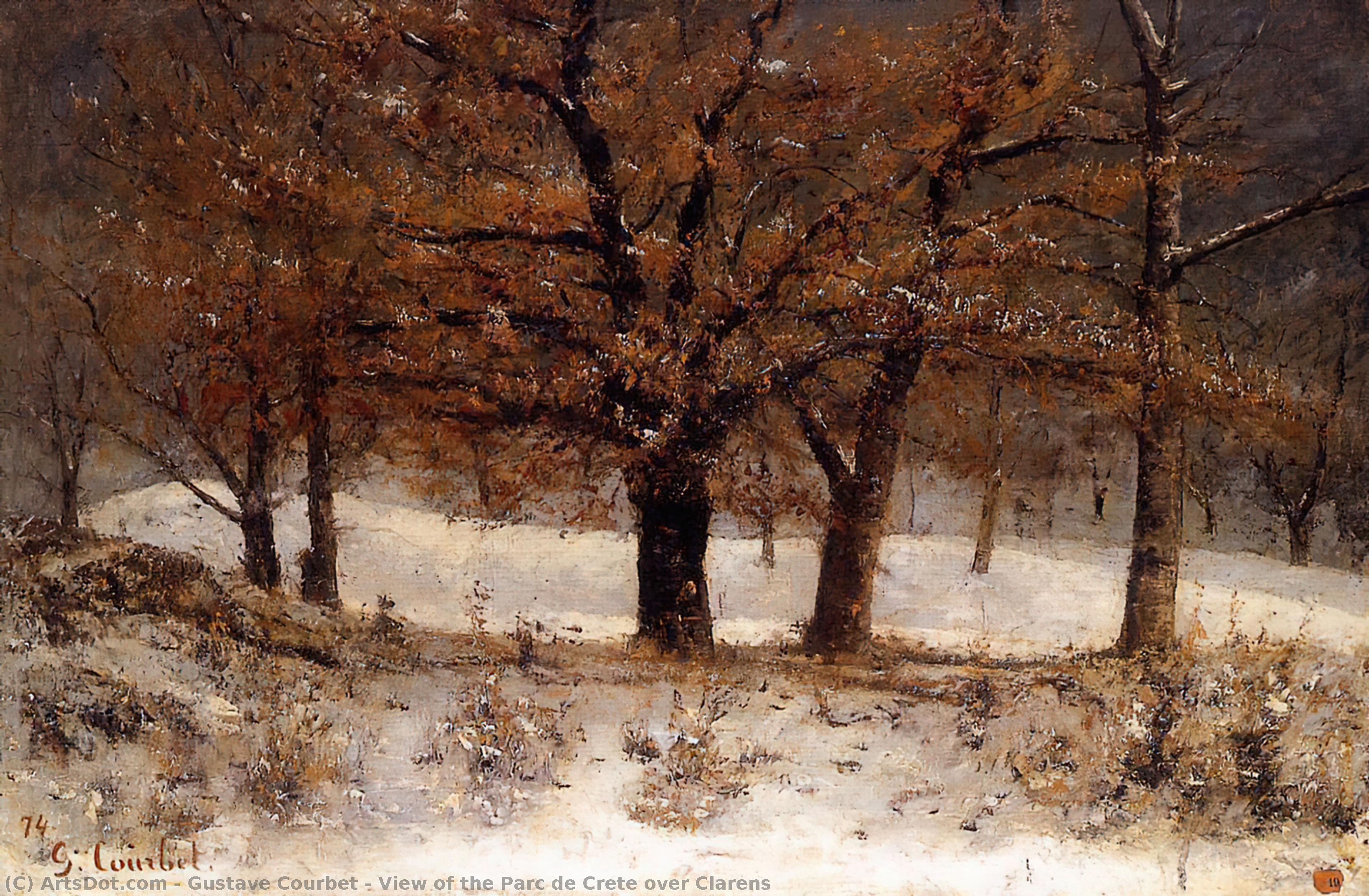 View Of The Parc De Crete Over Clarens — Gustave Courbet