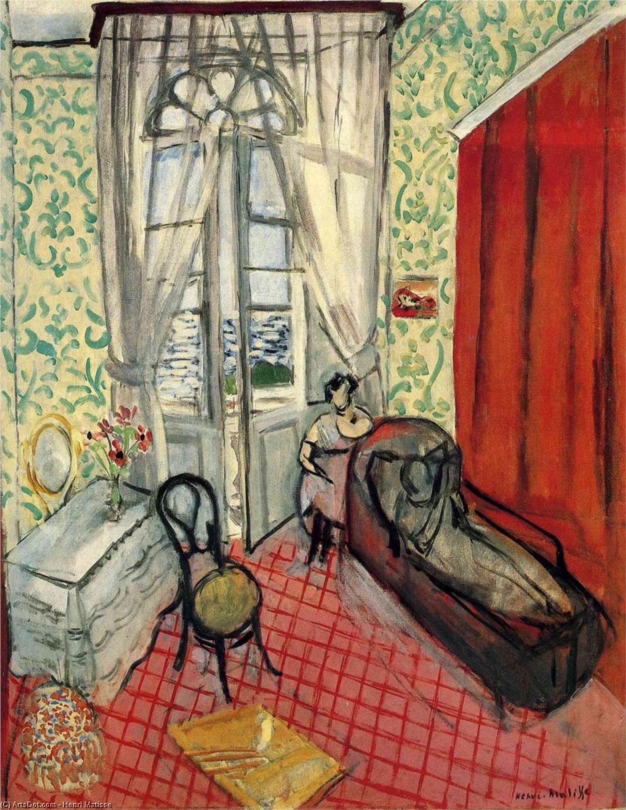 Frau Auf Sofa Oder Couch — Henri Matisse