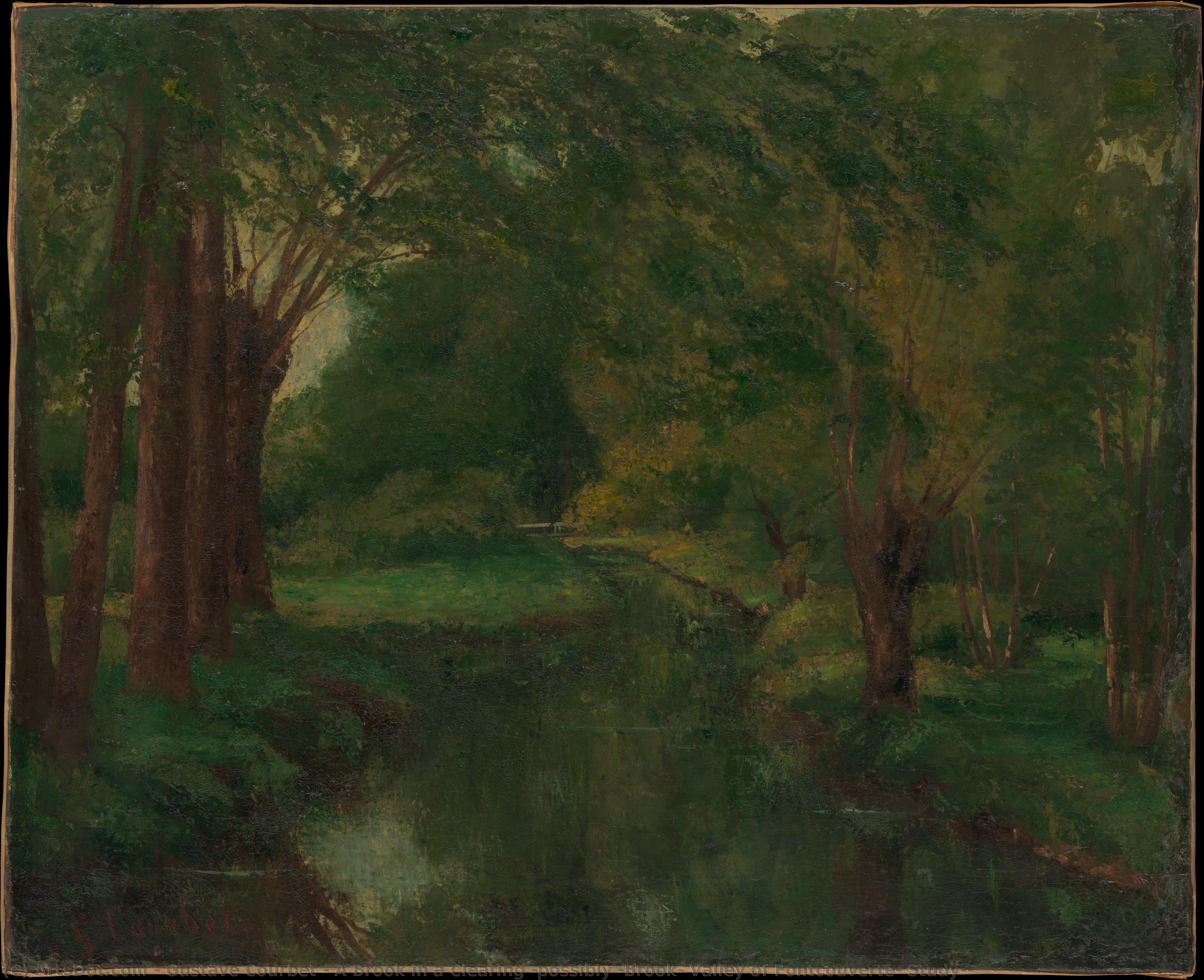 Ein Bach Im Lichtung — Gustave Courbet