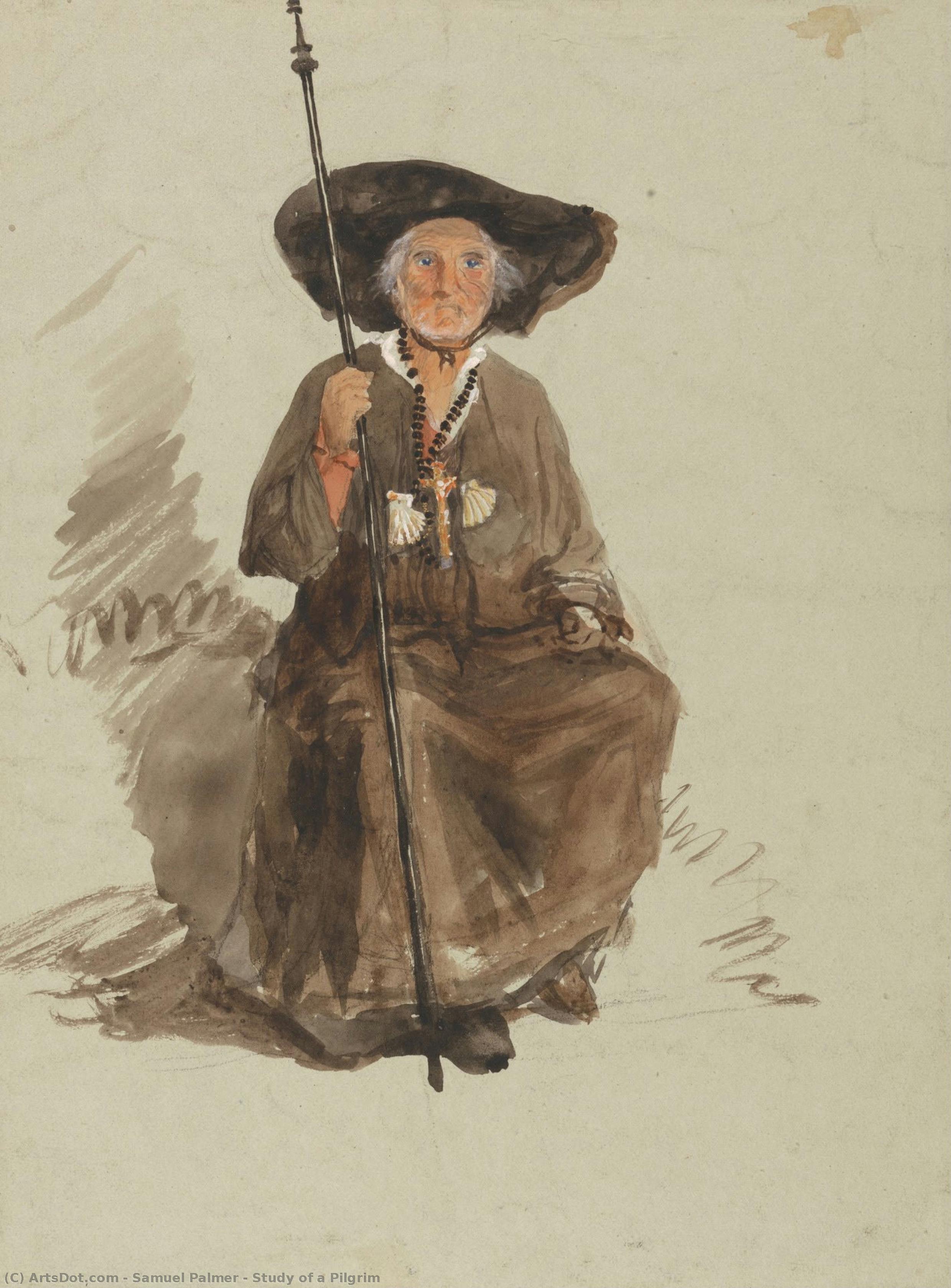 Study Of A Pilgrim — Samuel Palmer