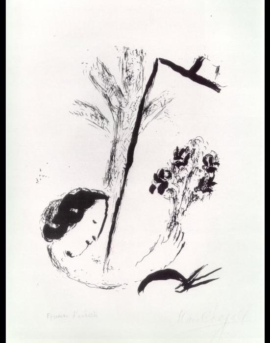 Bouquet Mit Hand — Marc Chagall