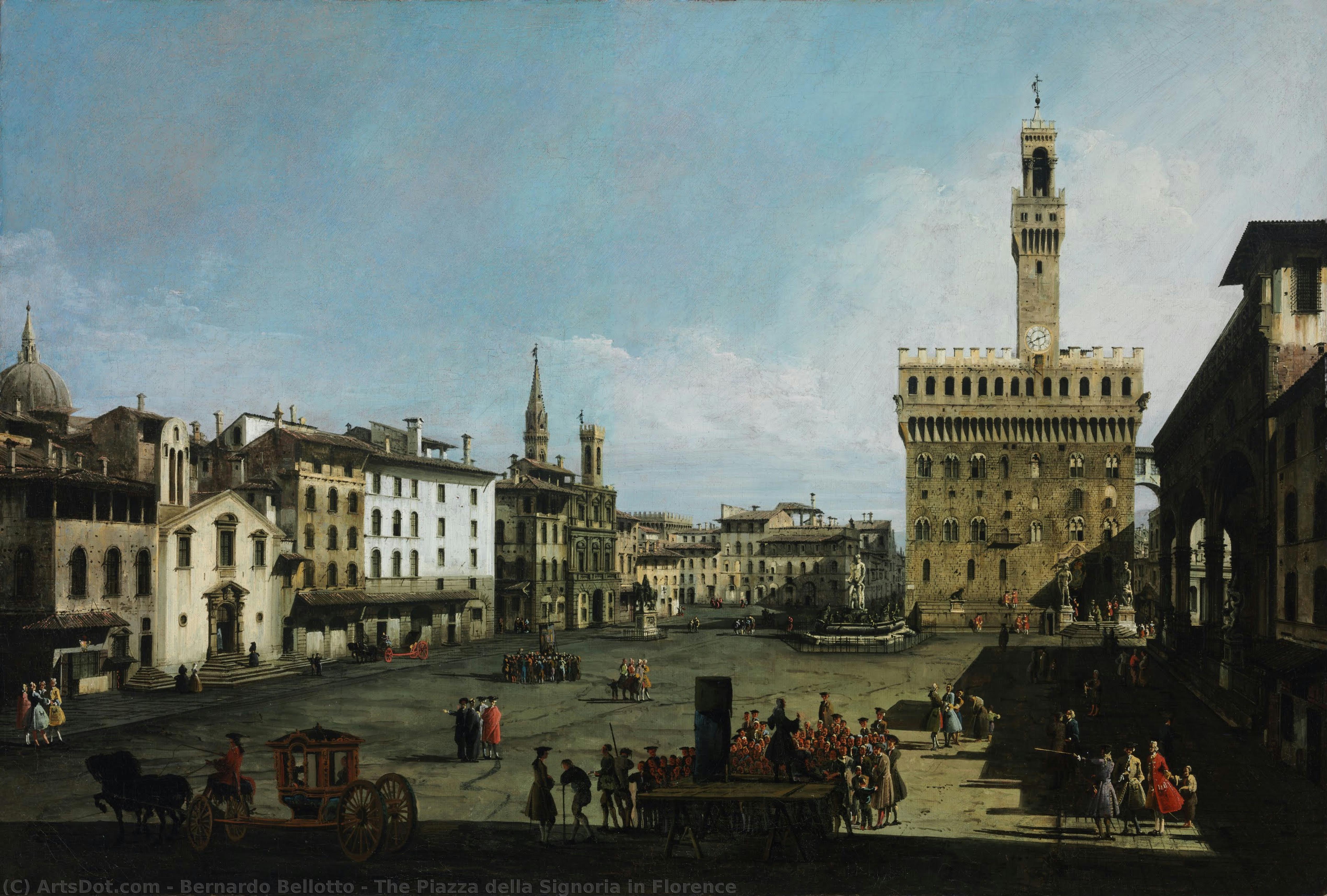 Piața Signoria Din Florența — Bernardo Bellotto