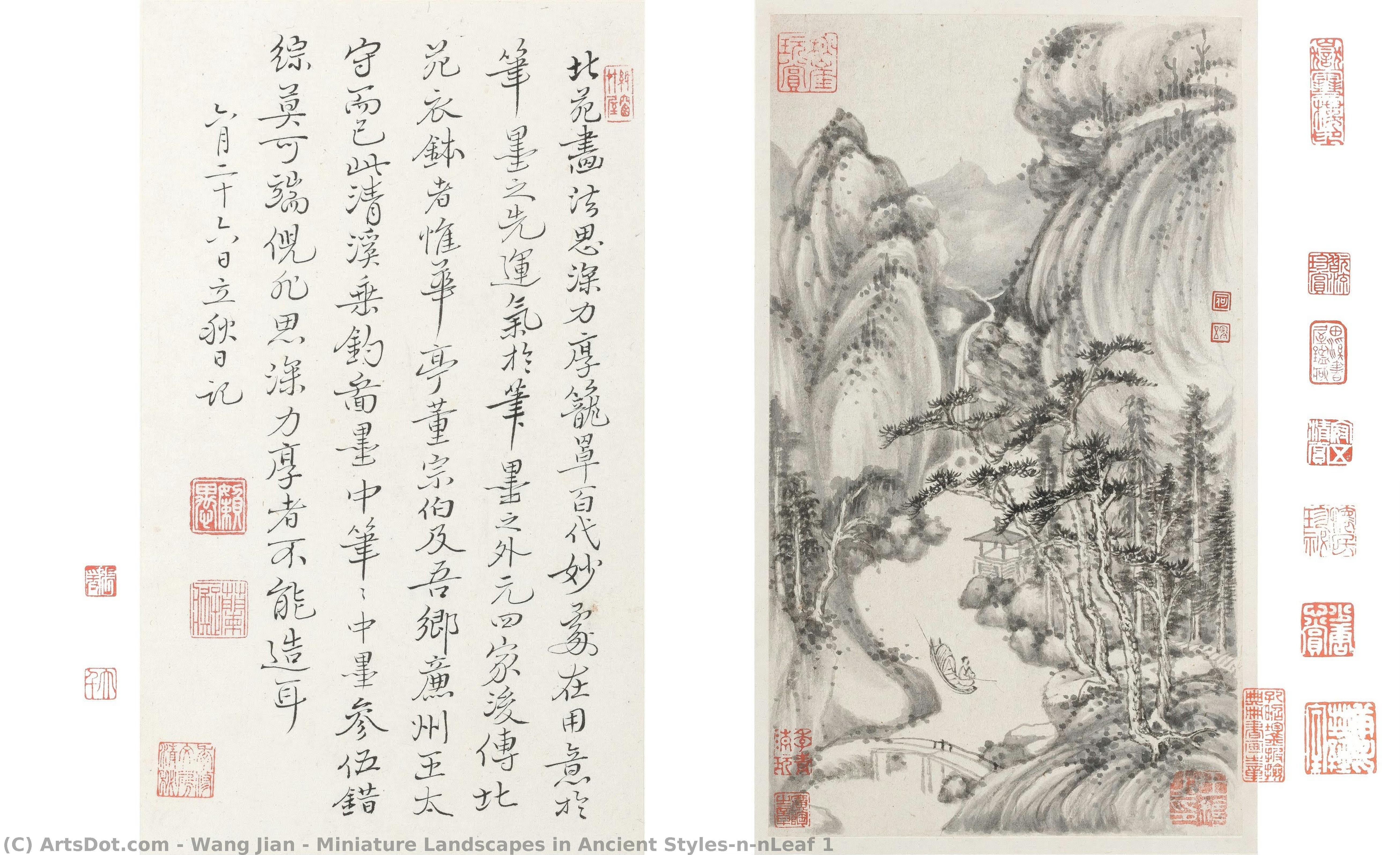 Miniature Landscapes In Ancient Styles\n\nleaf 1 — Wang Jian