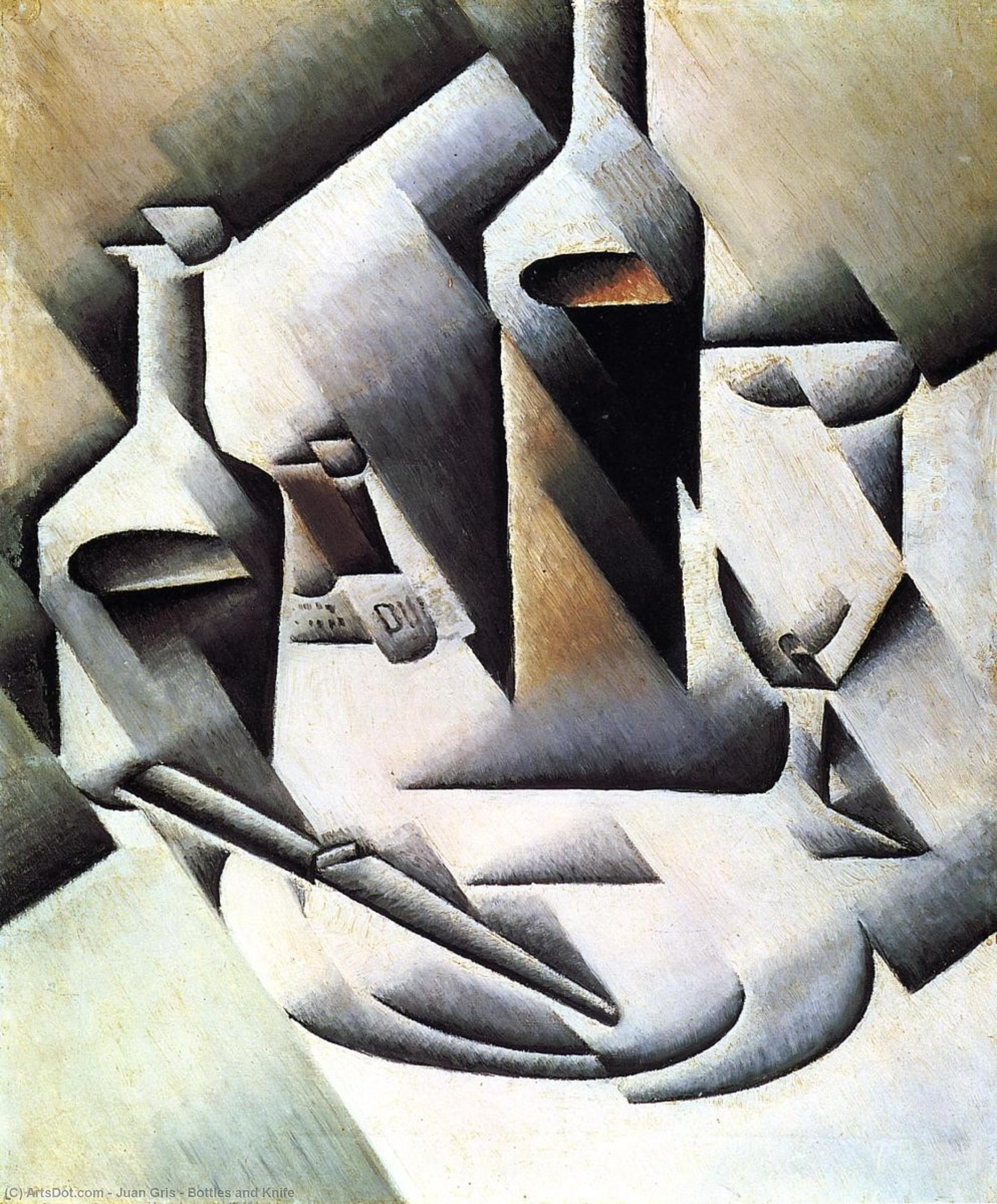 Bottiglie E Coltello — Juan Gris