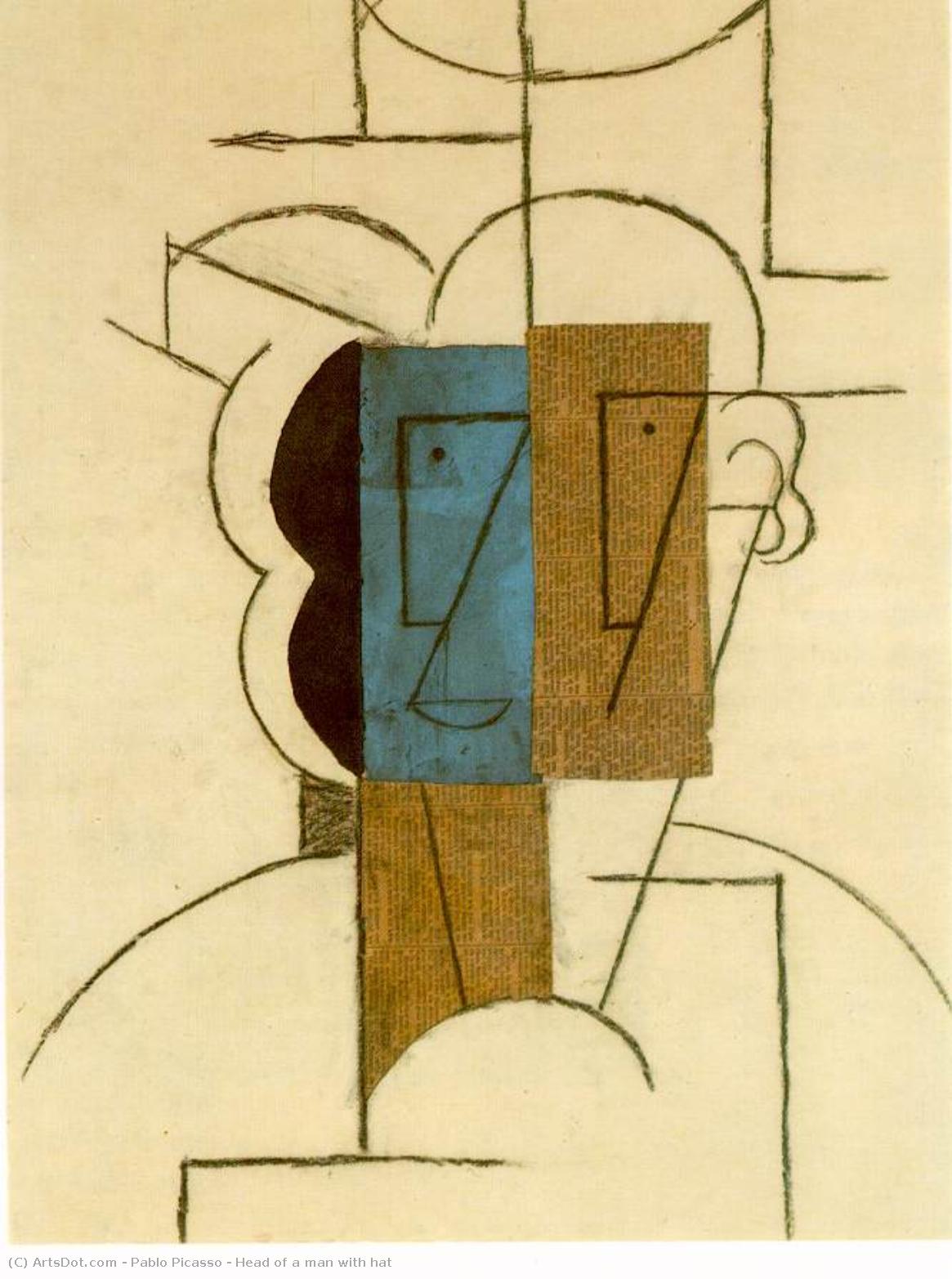 Head Of A Man With Hat — Pablo Picasso