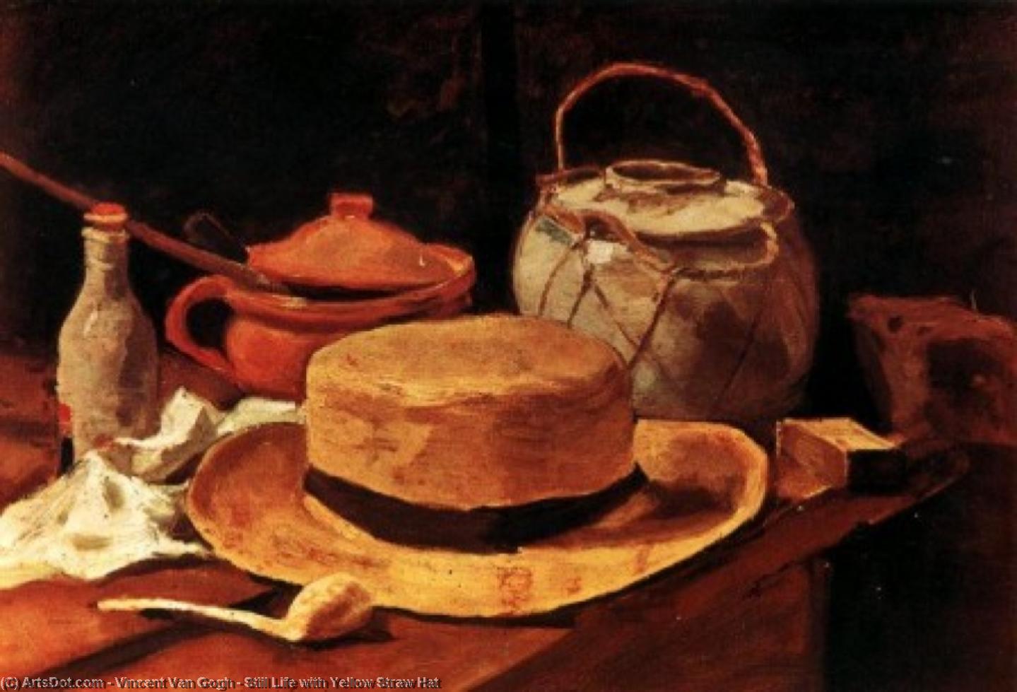 Still Life With Yellow Straw Hat — Vincent Van Gogh