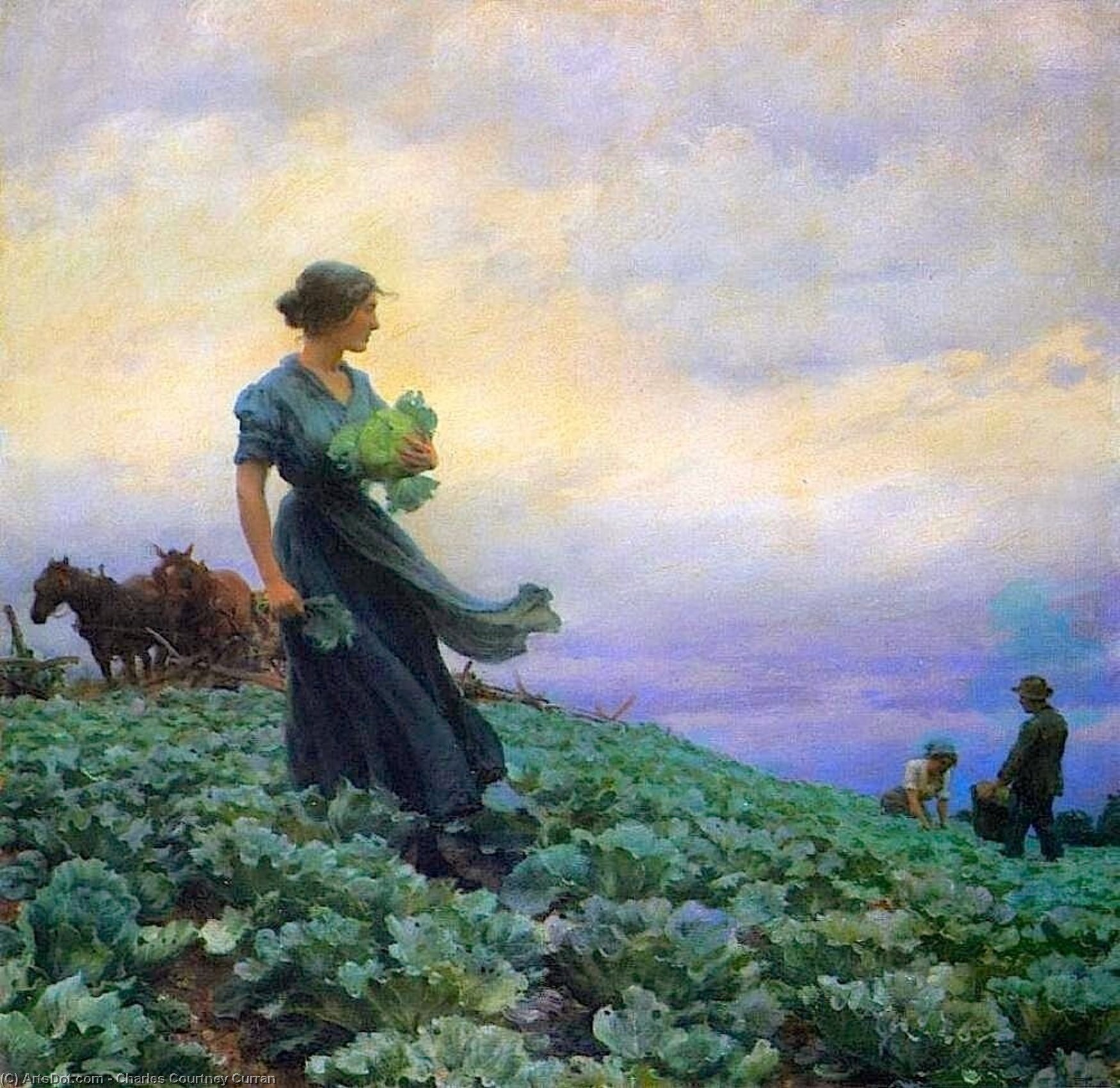 The Cabbage Field — Charles Courtney Curran
