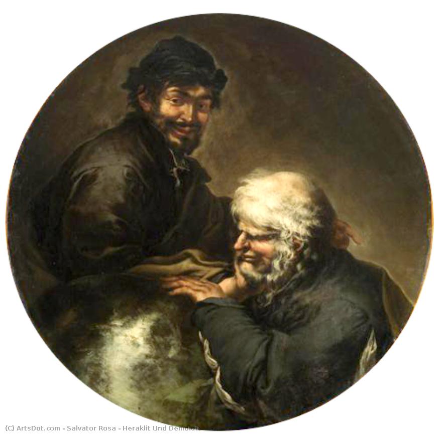 Héraclès Et Démocrite — Salvator Rosa