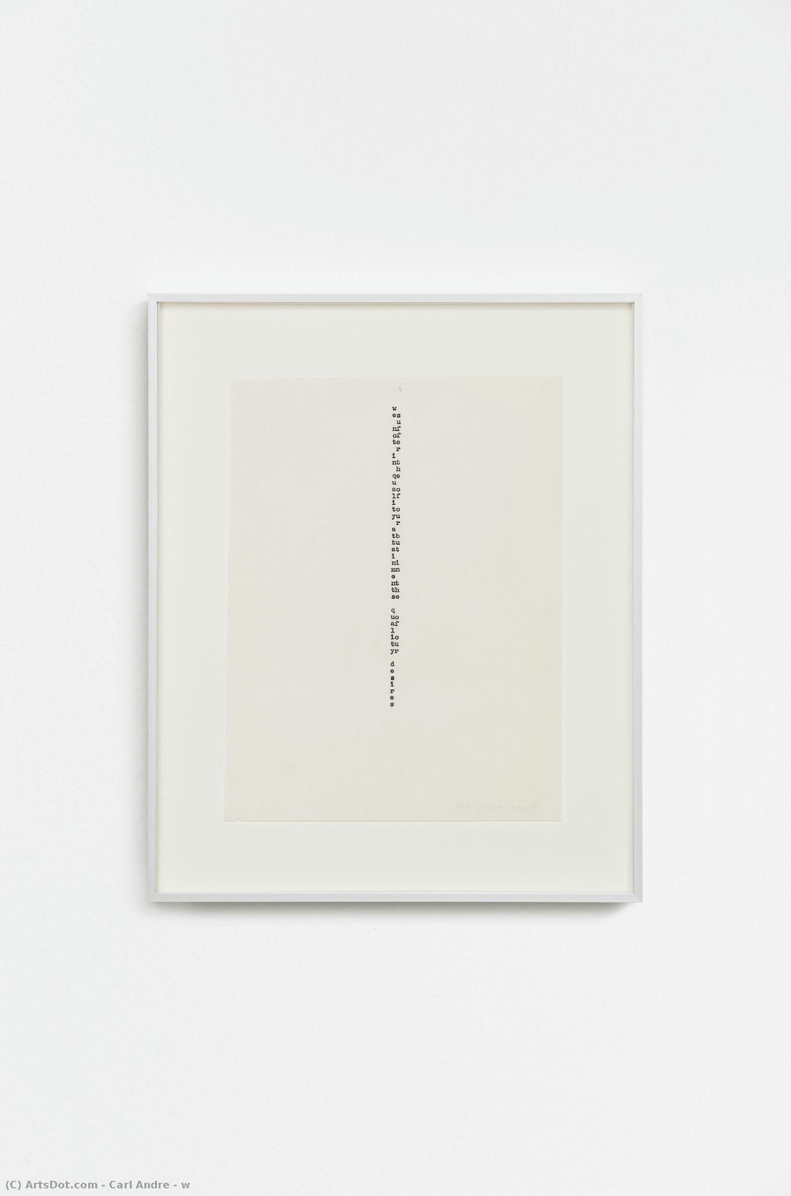 W — Carl Andre
