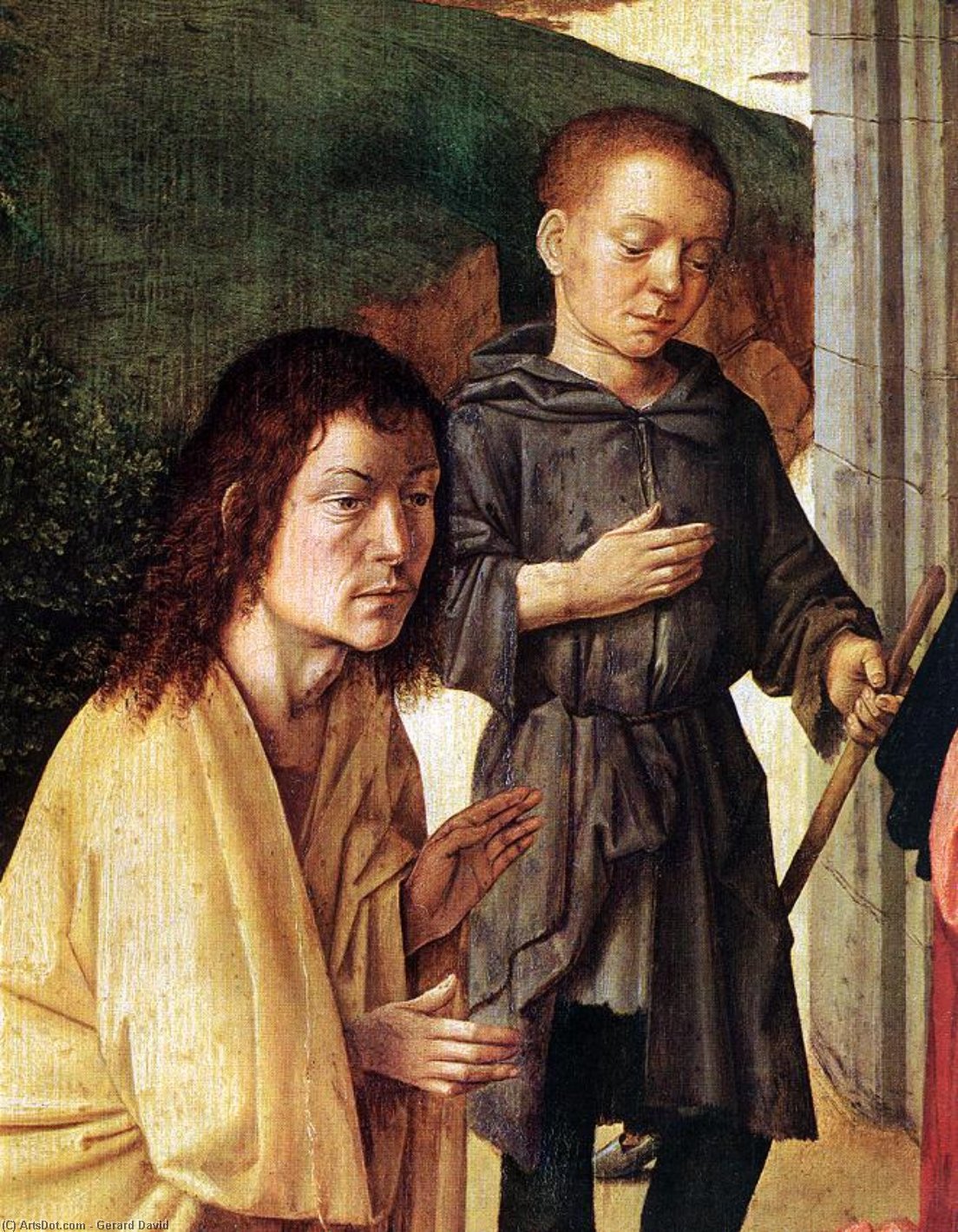 The Nativity (detail) — Gerard David