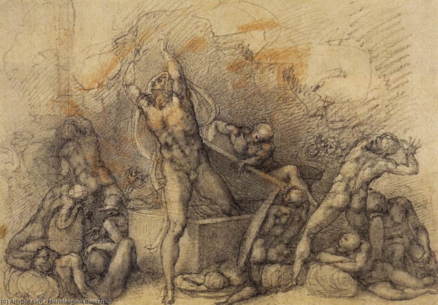 The Resurrection (recto) — Michelangelo Buonarroti