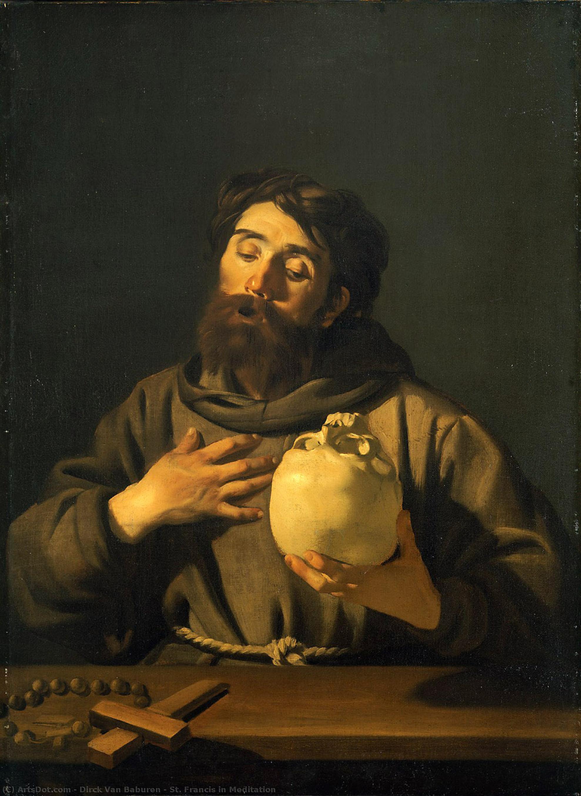 St. Francis In Meditation — Dirck Van Baburen