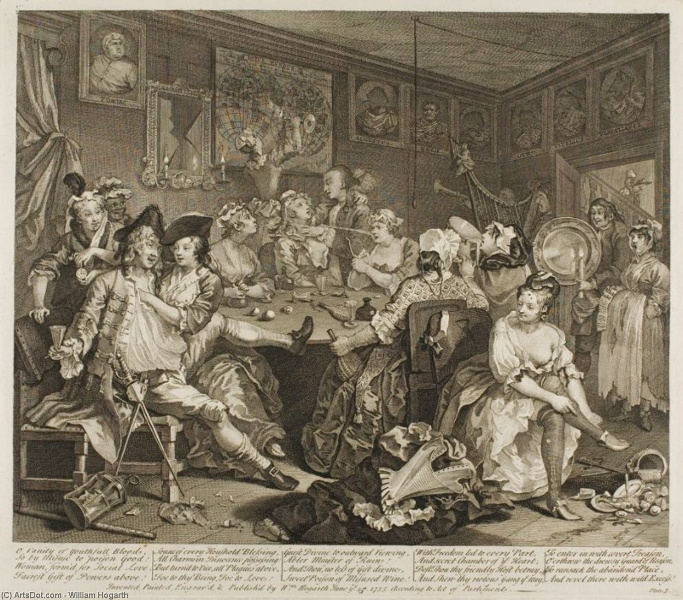 Dritte Platte Aus A Rake's Progress — William Hogarth