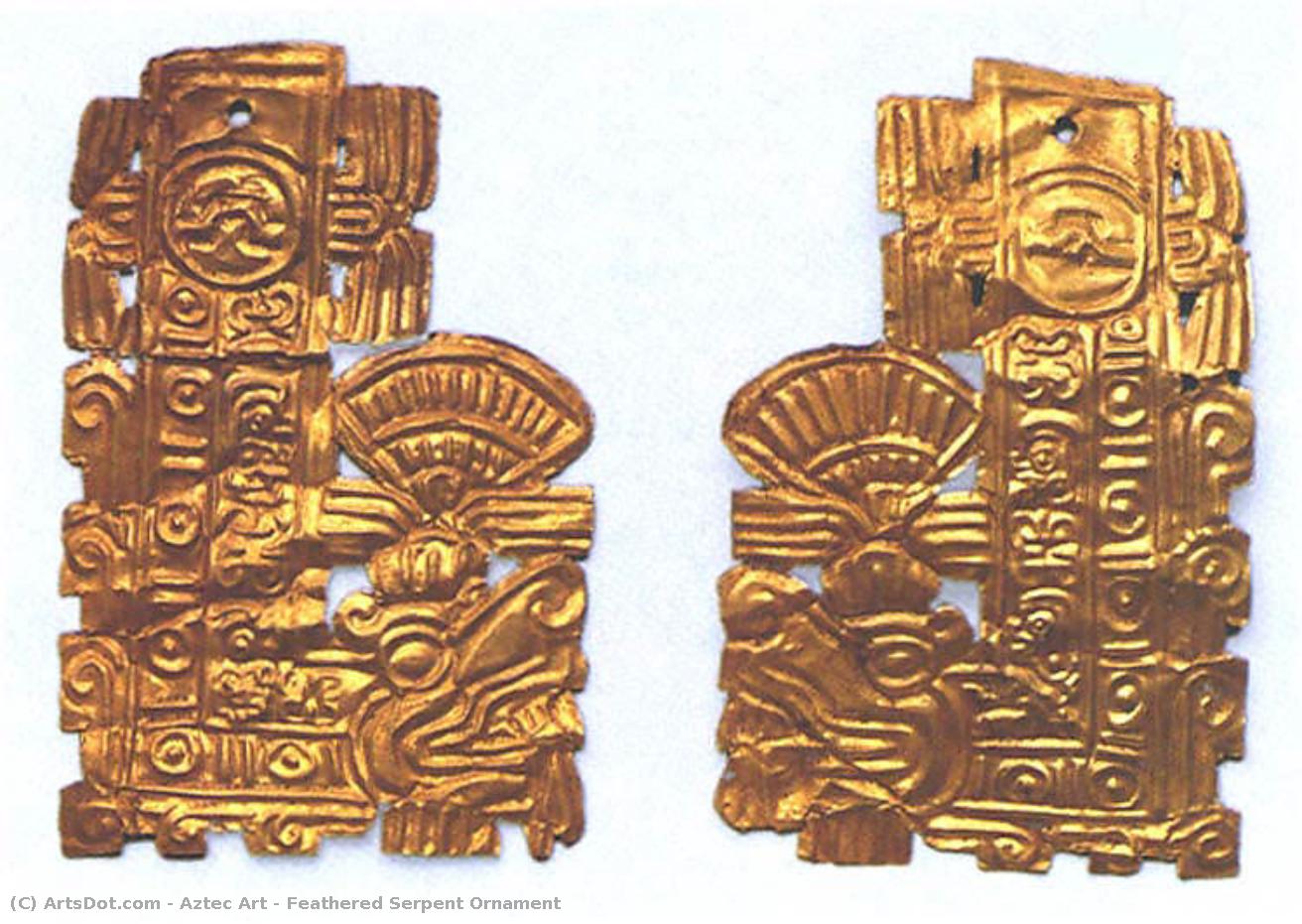 Feathered Serpent Ornament — Aztecká Říše