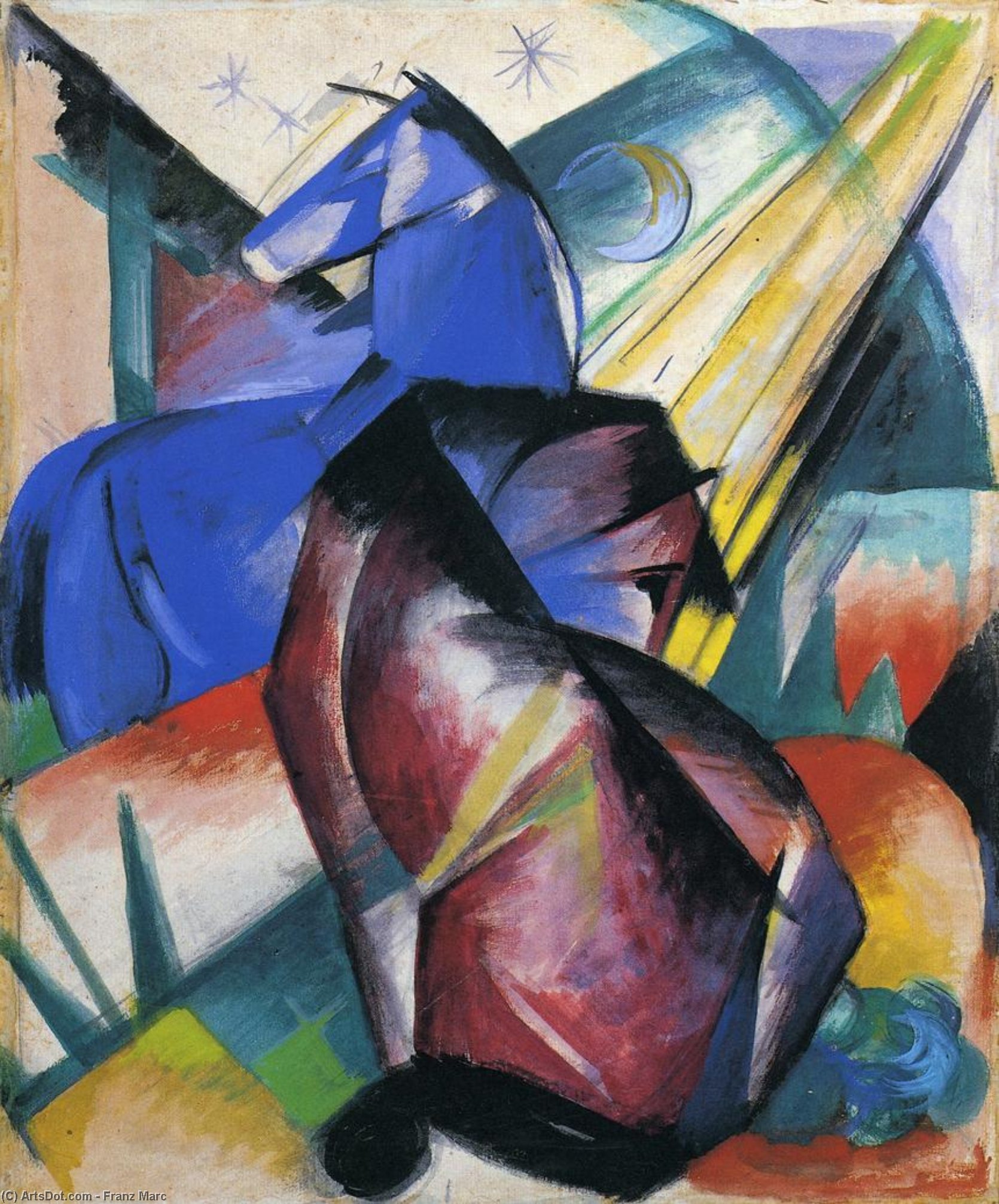 Due Cavalli, Rosso E Blu — Franz Marc
