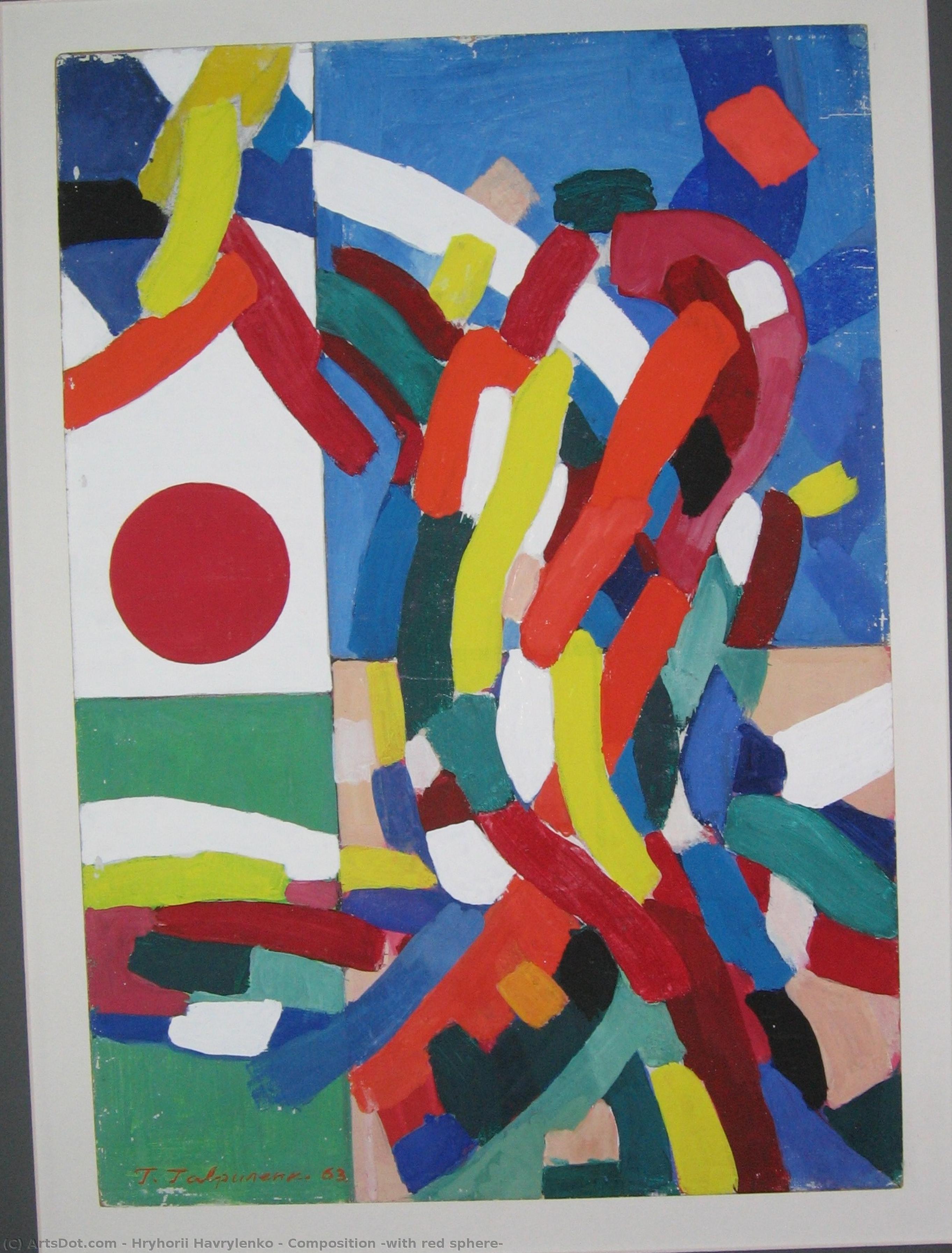 Composition (with Red Sphere) — Hryhorii Havrylenko (grigory Gavrilenko)