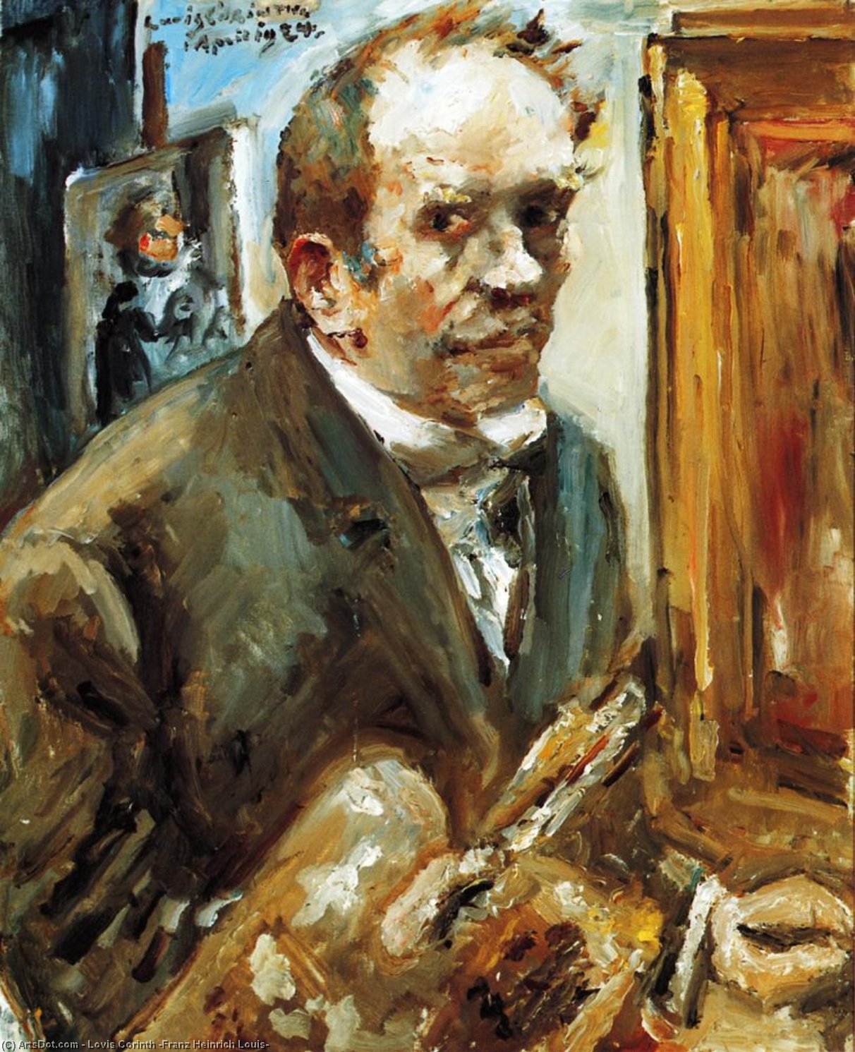 Self Portrait With Palette — Lovis Corinth