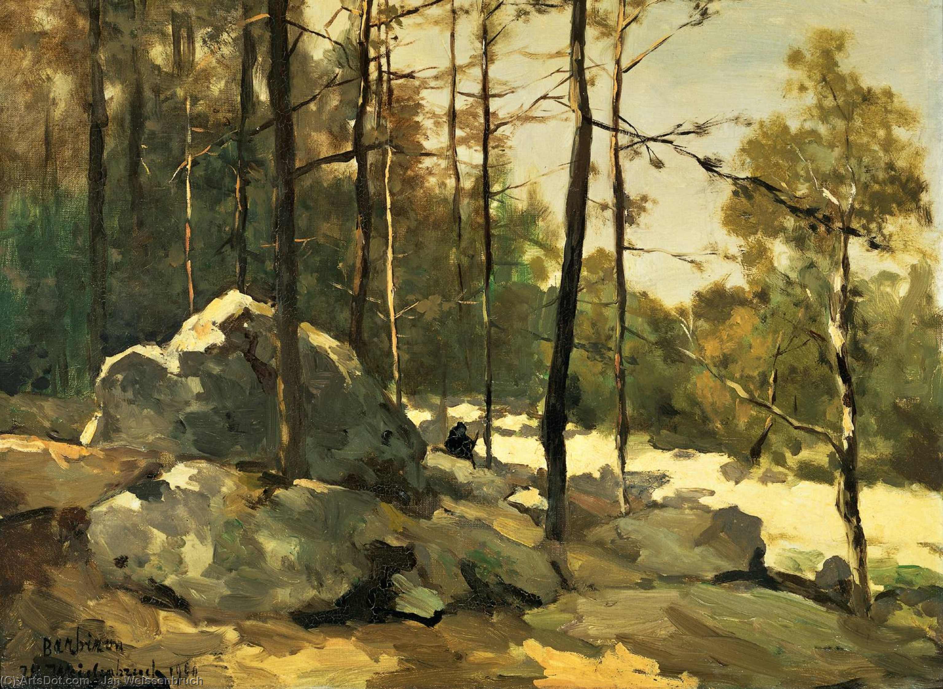 Forest View Near Barbizon — Jan Weissenbruch
