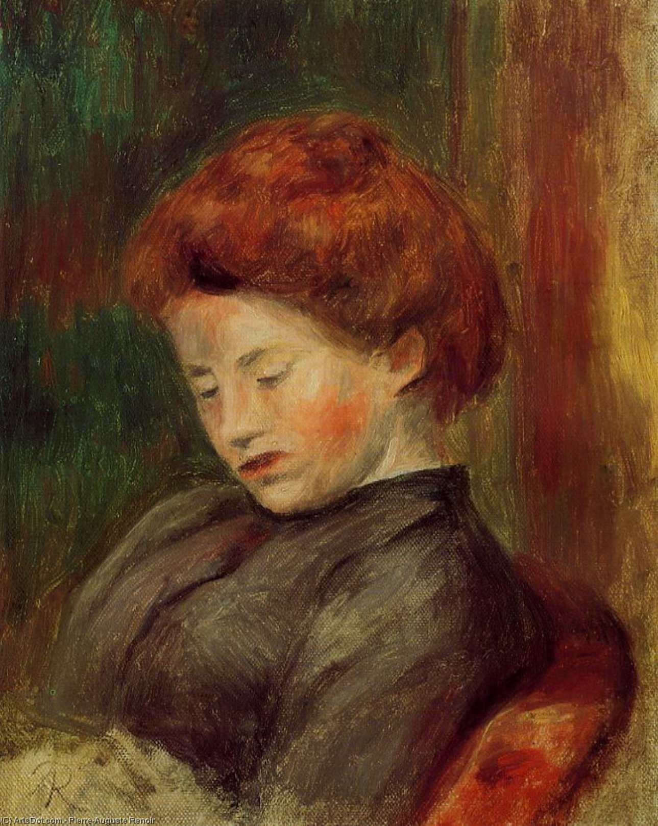 Kvindehoved (9) — Pierre-auguste Renoir