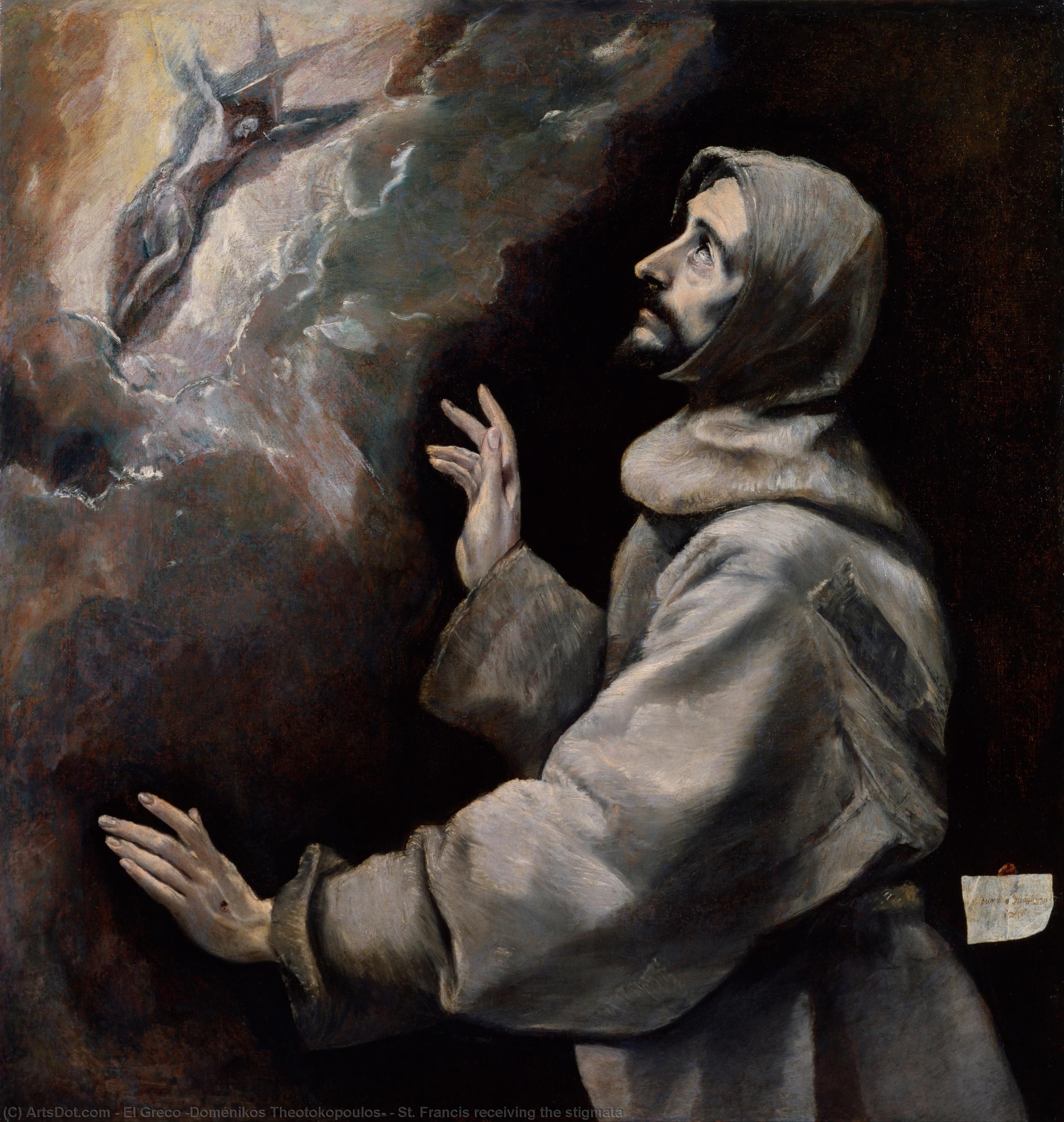 Sankt Francis Mottar Stigmatan — El Greco