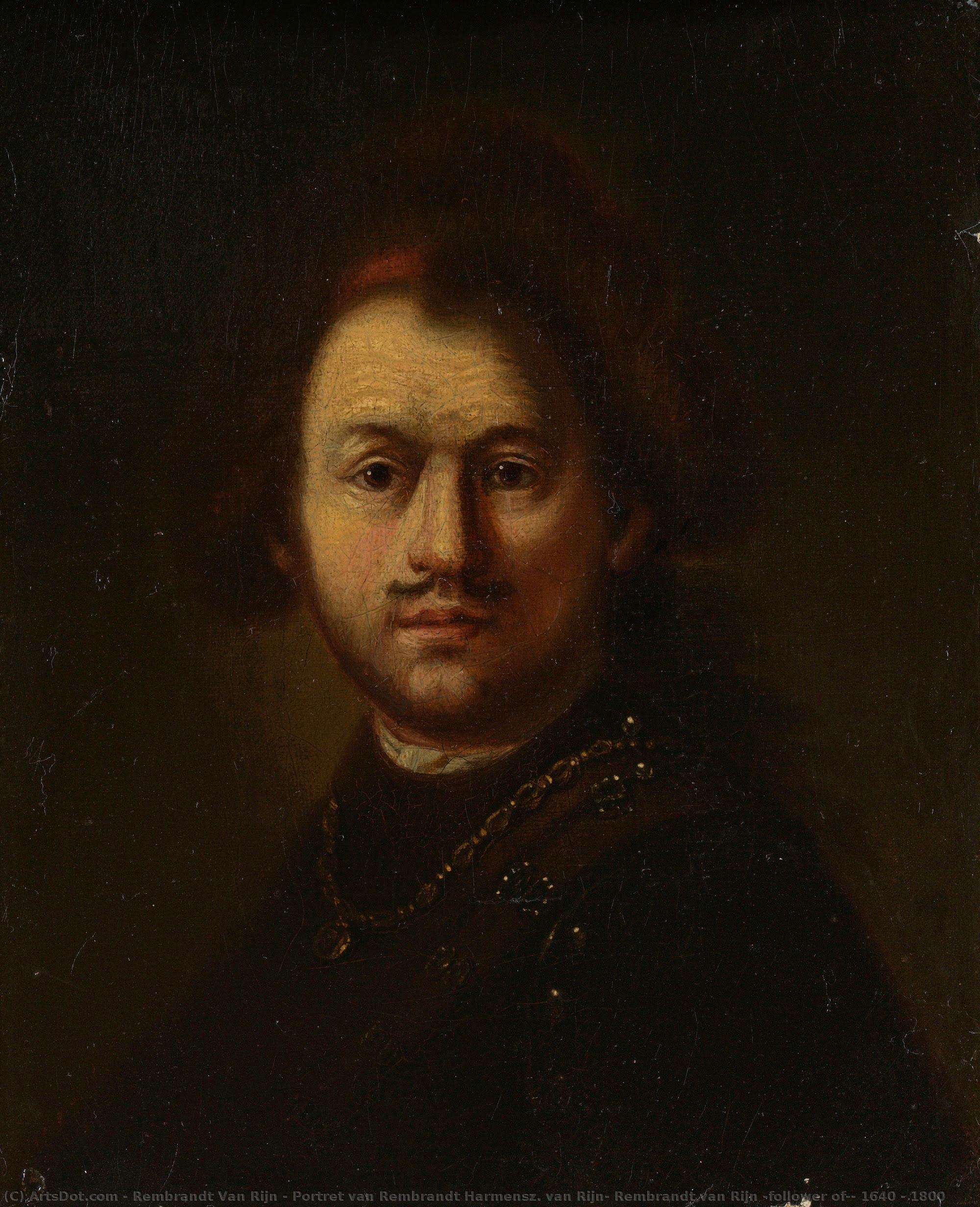 Portrét Van Rembrandt Harmensz. Van Rijn, Rembrandt Van Rijn (követő), 1640 - 1800 — Rembrandt Van Rijn