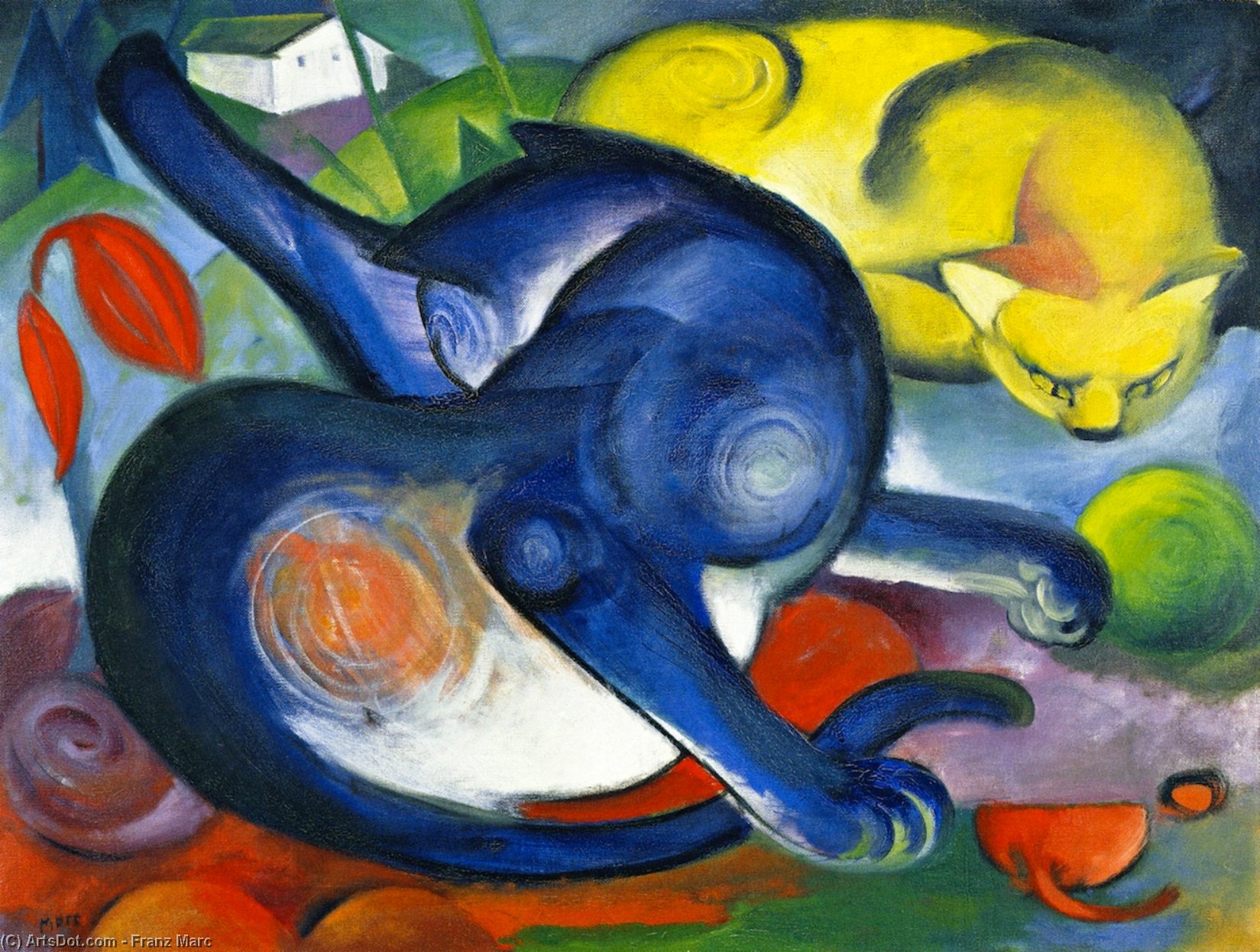 Due Catene, Blu E Giallo — Franz Marc