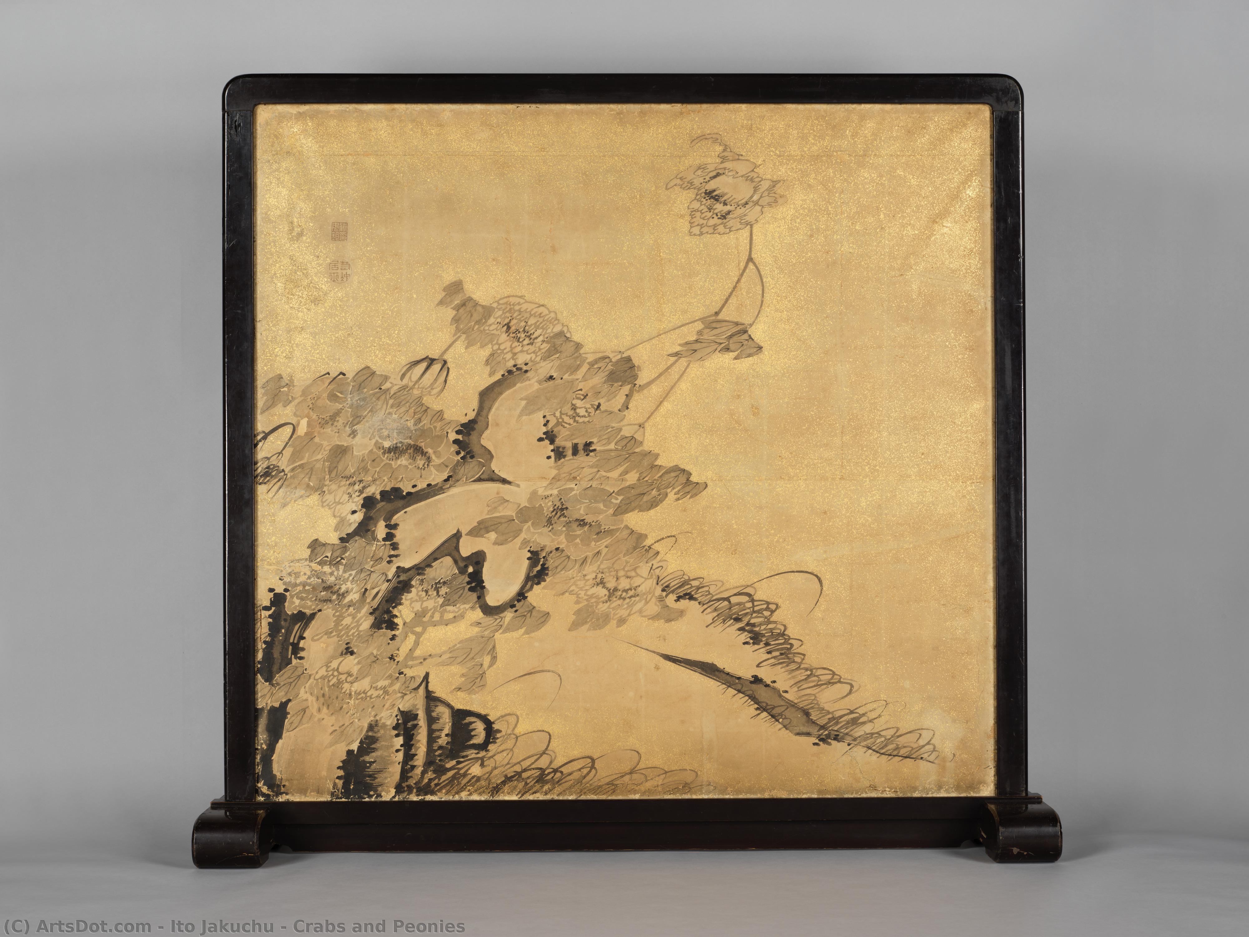 Crabs And Peonies — Ito Jakuchu