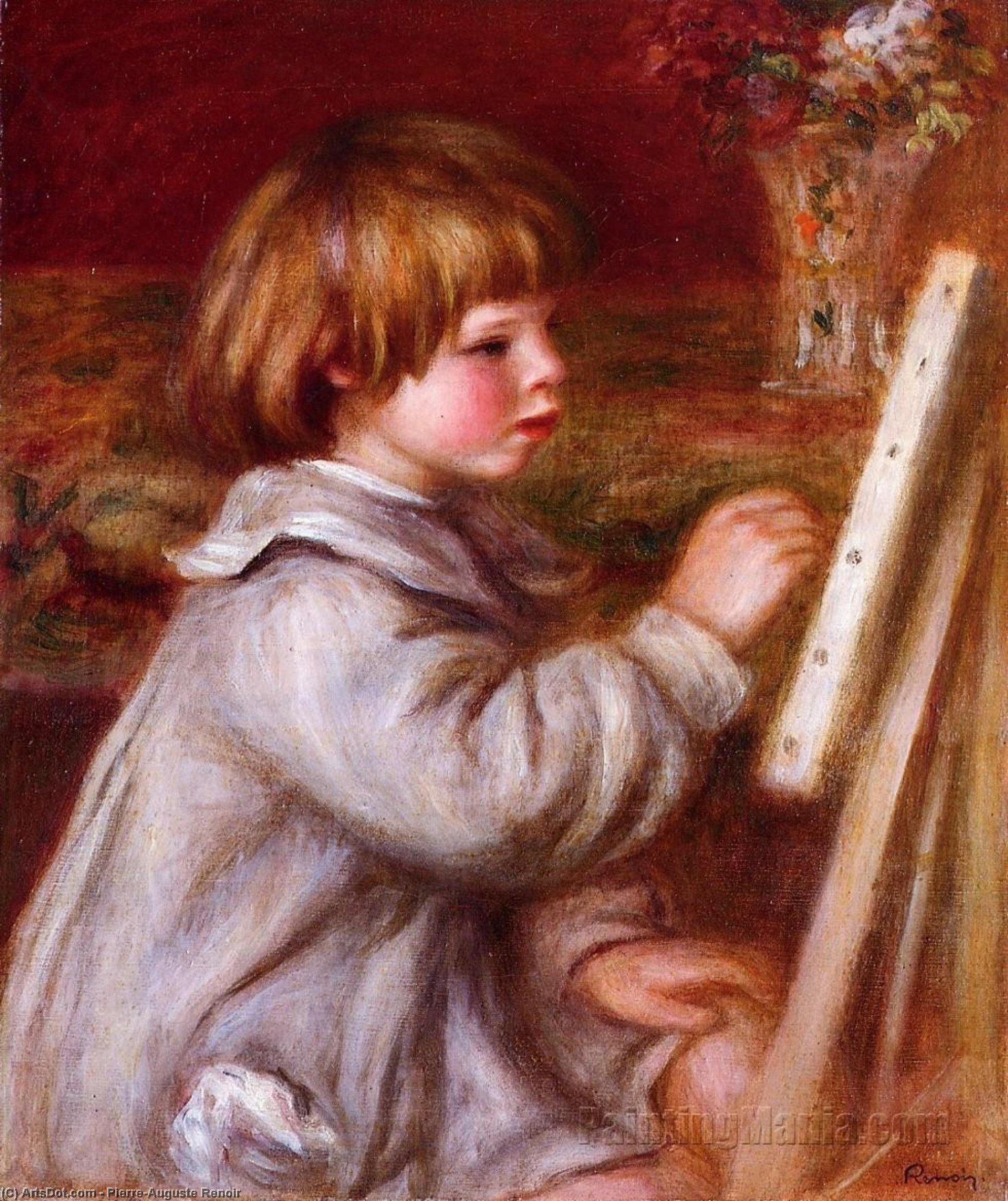Portrait Di Claude Renoir Pittura — Pierre-auguste Renoir